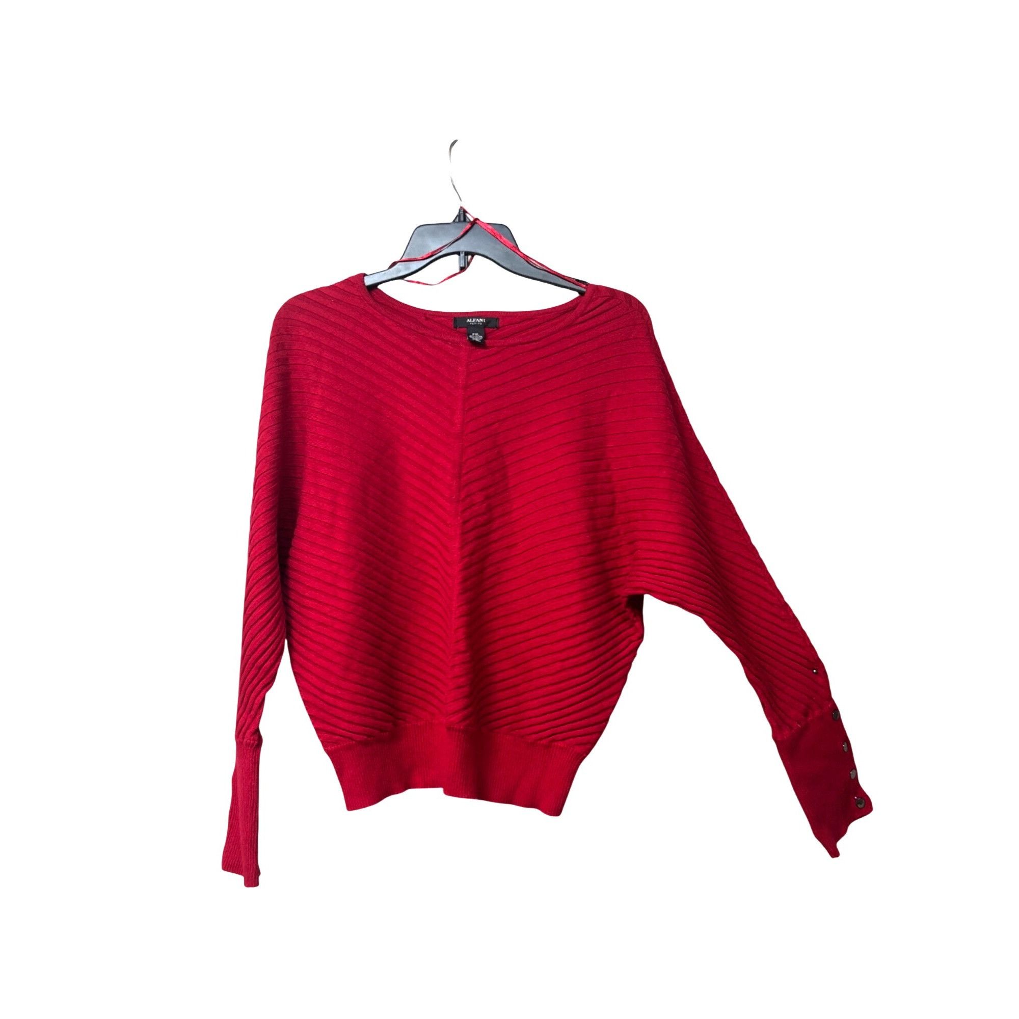 Alfani Alfani Women’s Petite Mitered Ribbed Dolman Sweater, Red, PX Size ONE SIZE - 9 Thumbnail