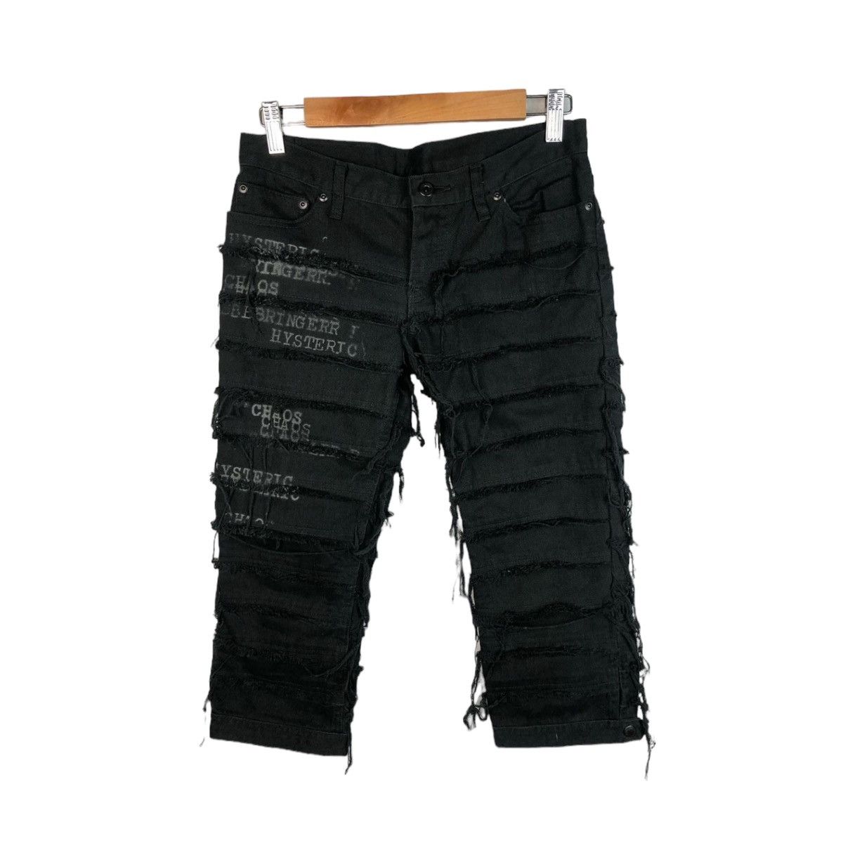 Hysteric Glamour Hysteric glamour black Hagi capri denims Size US 29 - 1 Thumbnail