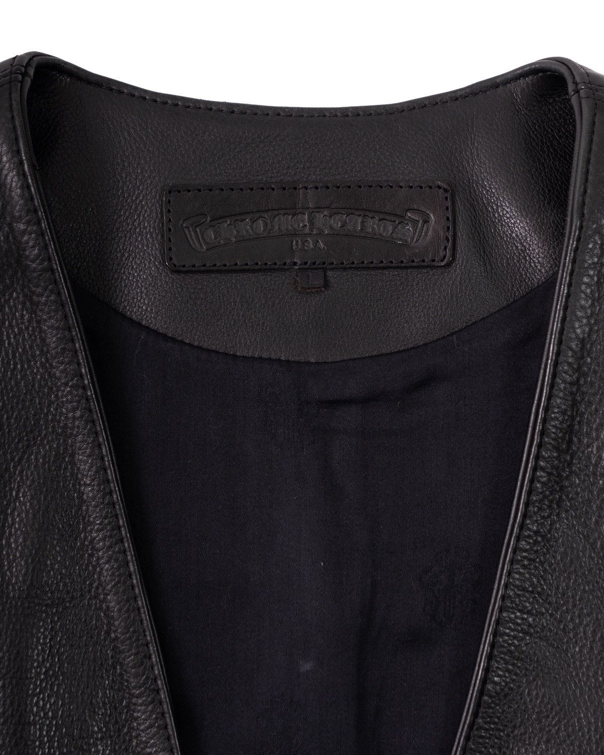 Chrome Hearts *RARE* Chrome Hearts 6 Buttons Cross Leather Vest Vintage Size US L / EU 52-54 / 3 - 9 Thumbnail