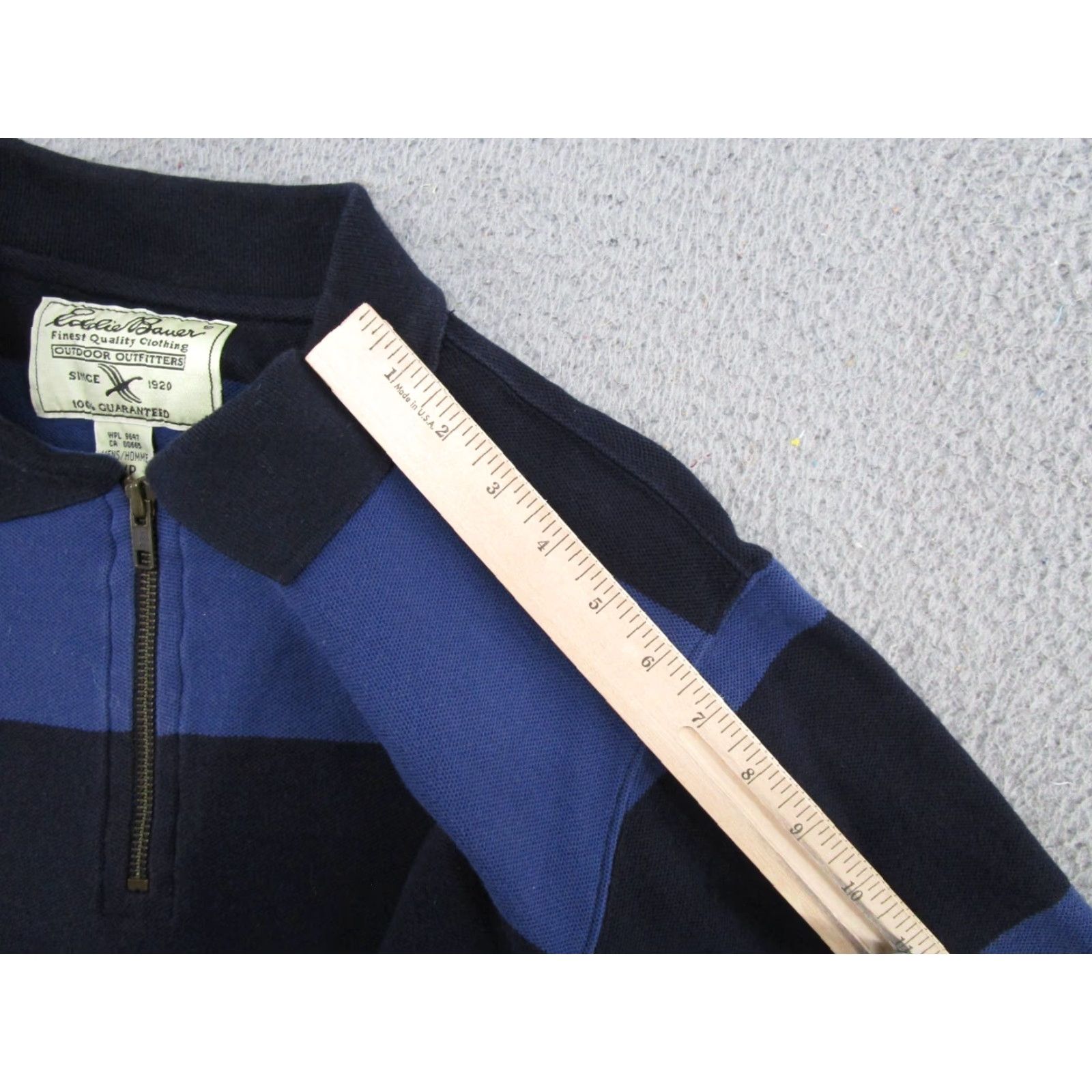 Eddie Bauer VINTAGE Eddie Bauer Polo Shirt Mens S Blue 1/4 Zip Pullover Long Sleeve Striped Polo Shirt Mens S Blue 1/4 Zip Pullover Long Sleeve Striped Size US S / EU 44-46 / 1 - 7 Thumbnail