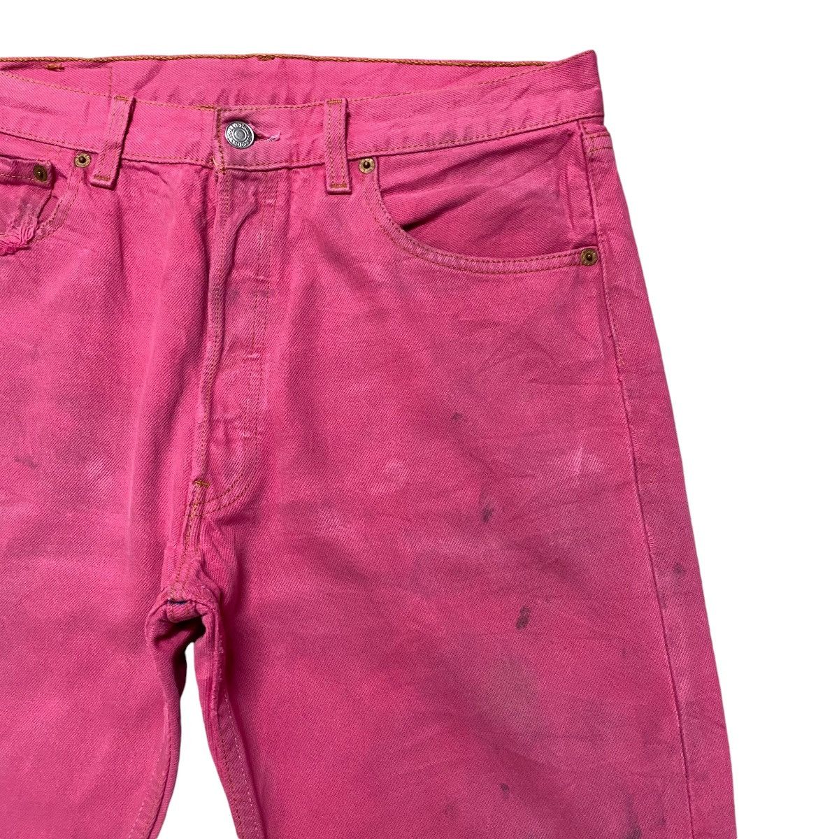 Levi's Vintage Levis 501xx Pink Denim Jeans Size US 32 / EU 48 - 5 Thumbnail