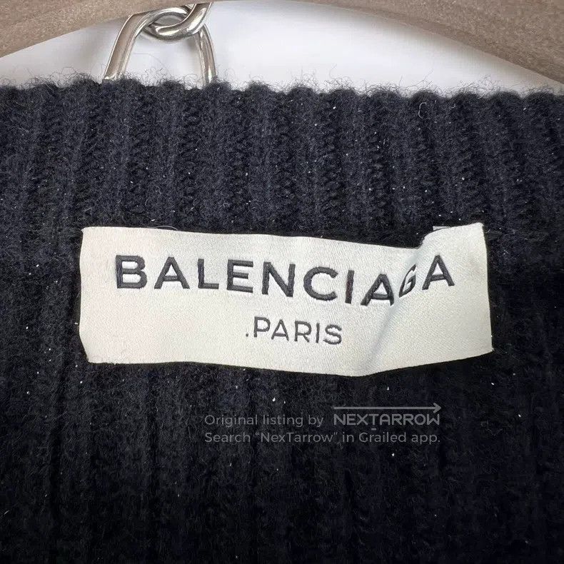 Balenciaga Balenciaga Burst marble textured cashmere wool cocoon knit Size XS / US 0-2 / IT 36-38 - 4 Thumbnail