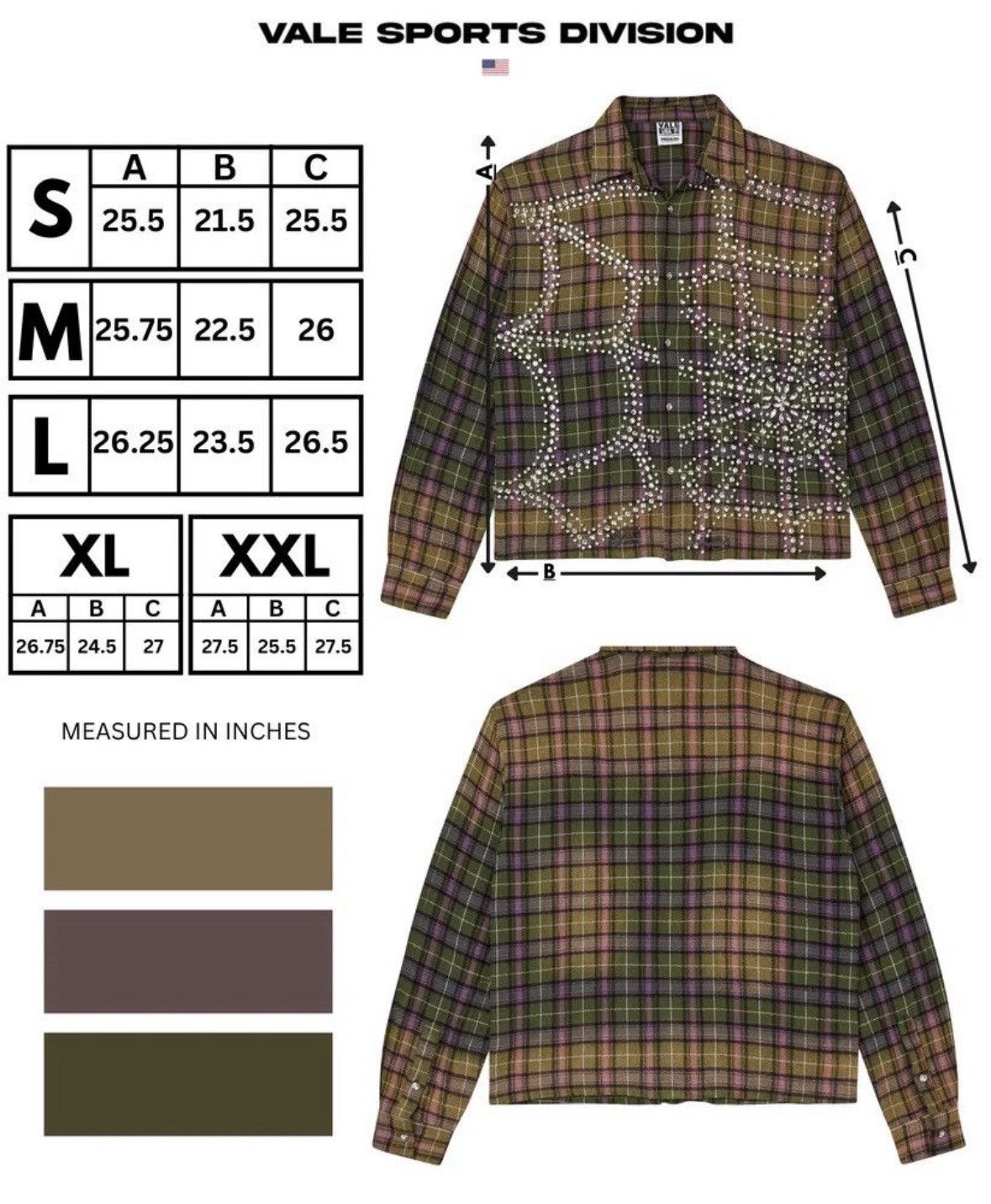Vale Green Fever Flannel | Vale Size US L / EU 52-54 / 3 - 5 Thumbnail