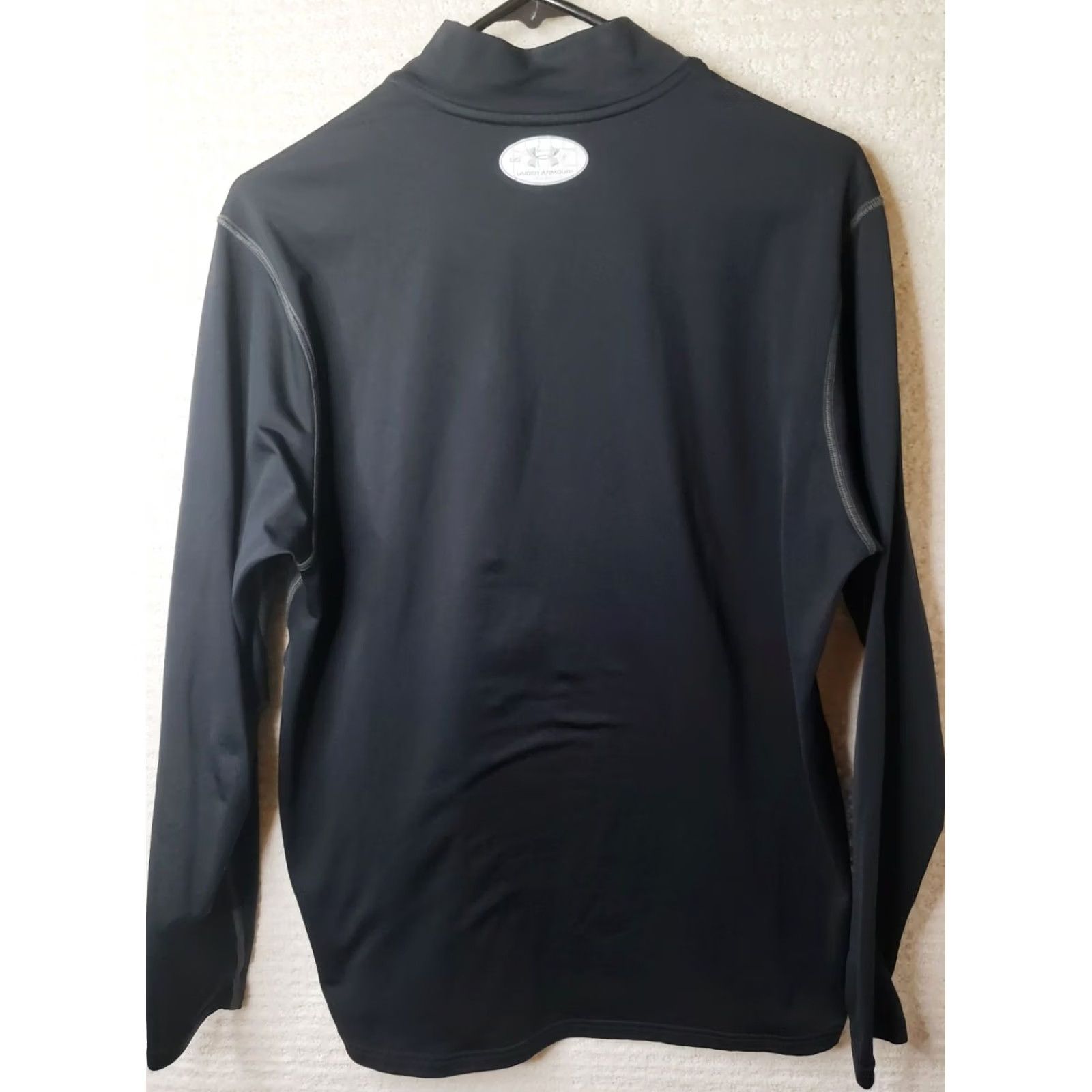 Under Armour Under Armour Fitted Cold Gear T Shirt Mens Large Black Long Sleeve Mock Neck Size US L / EU 52-54 / 3 - 5 Thumbnail