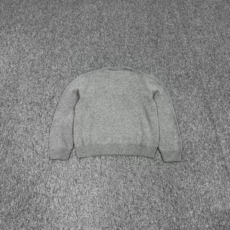 Loewe Loewe Grey Embroidery Logo Wool Knit Sweater Size M / US 6-8 / IT 42-44 - 2 Thumbnail