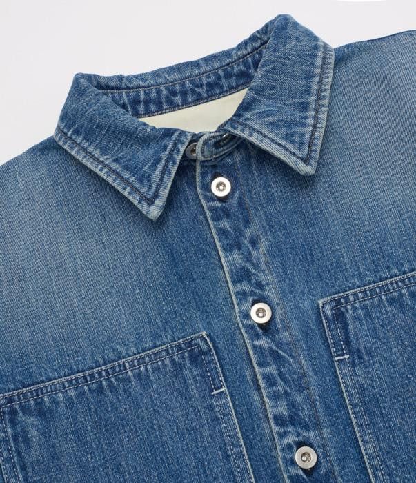 Jil Sander o1w1db10825 Denim Shirt in Blue Size M / US 6-8 / IT 42-44 - 3 Thumbnail