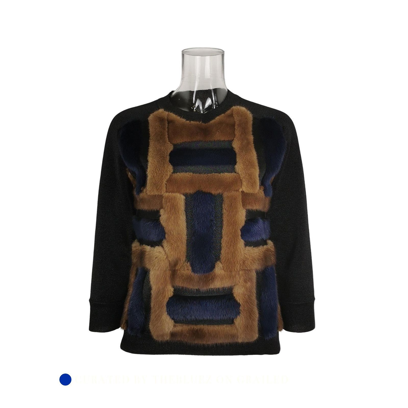 Louis Vuitton Elegant Black Mink Fur Panel Sweater Size US S / EU 44-46 / 1 - 1 Thumbnail