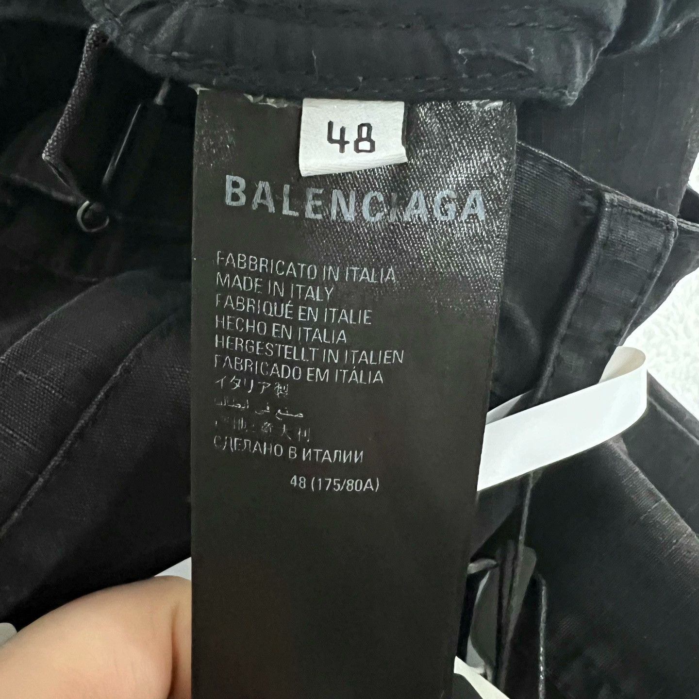 Balenciaga Balenciaga Black Cargo Wide-Leg Pants Size US 32 / EU 48 - 4 Thumbnail