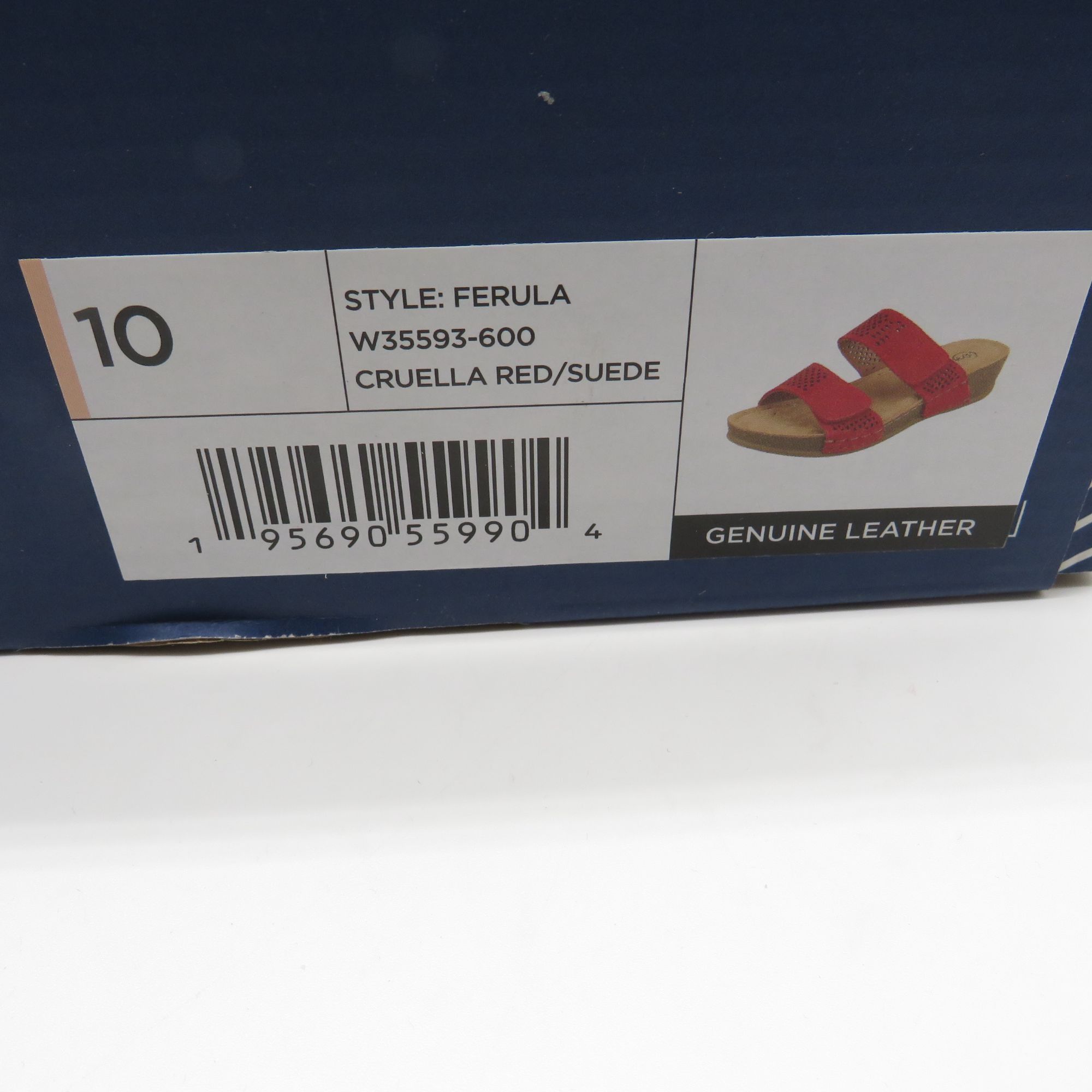 Other White Mountain Footbeds Ferula Red Suede Leather Sandals Siz Size US 10 / IT 40 - 2 Thumbnail
