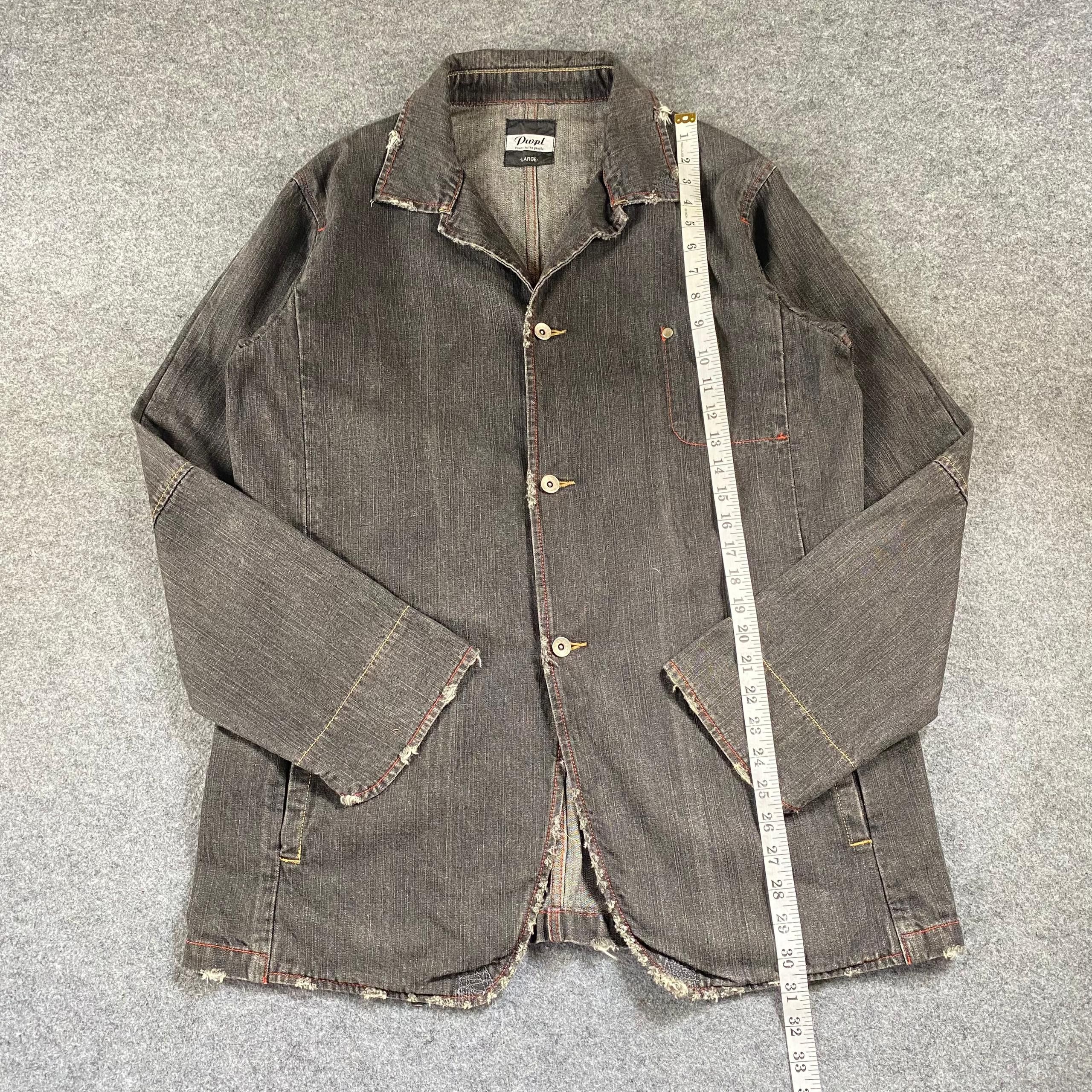 Japanese Brand Vintage Power To The People Denim Blazer Jacket Size US L / EU 52-54 / 3 - 5 Thumbnail