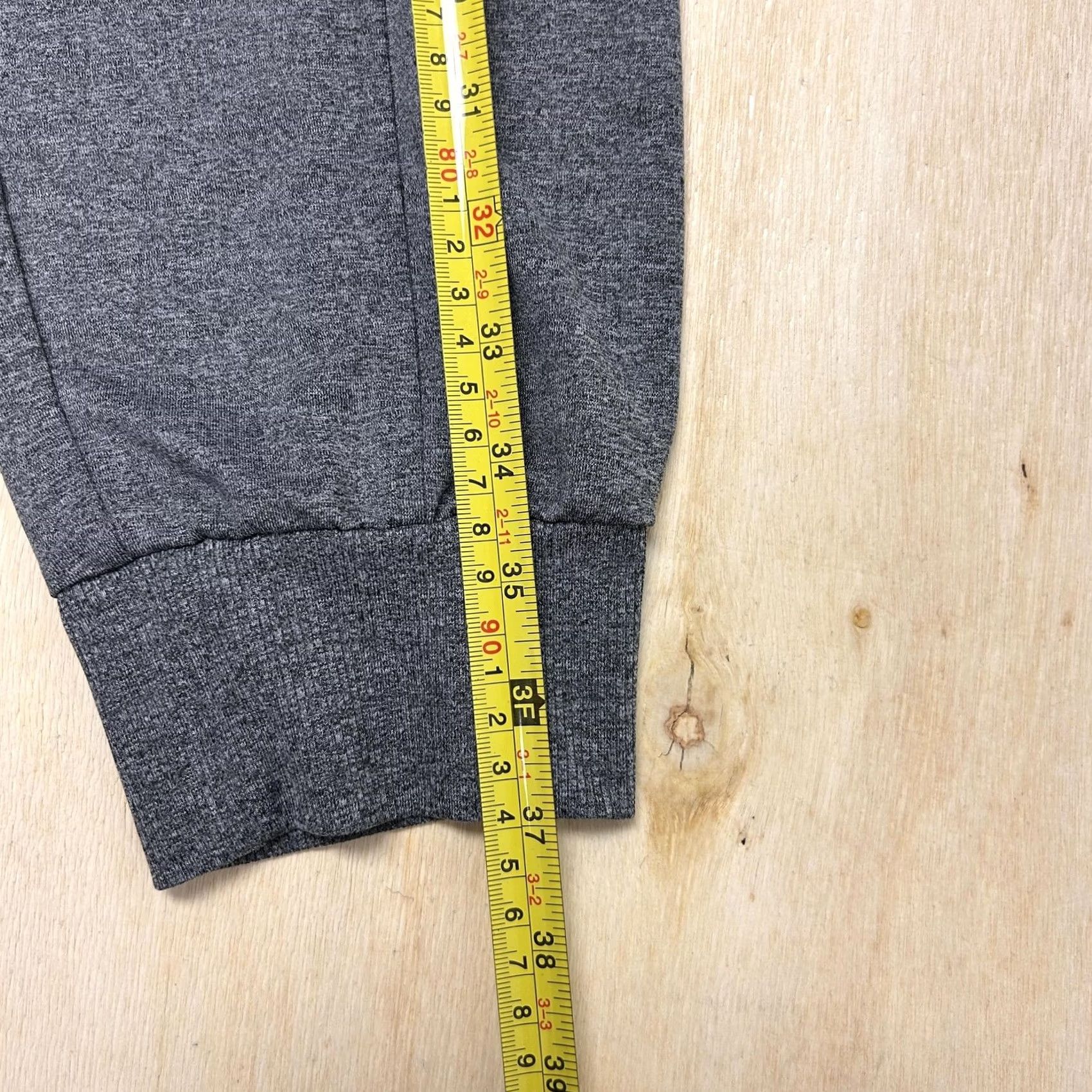 Vintage 32 Degrees Heat Mens Small Gray Knit Joggers Elastic Waist Pockets Sweatpants Knit Pants Casual Activewear Winter Tapered Ribbed Cuffs Size US 29 - 5 Thumbnail