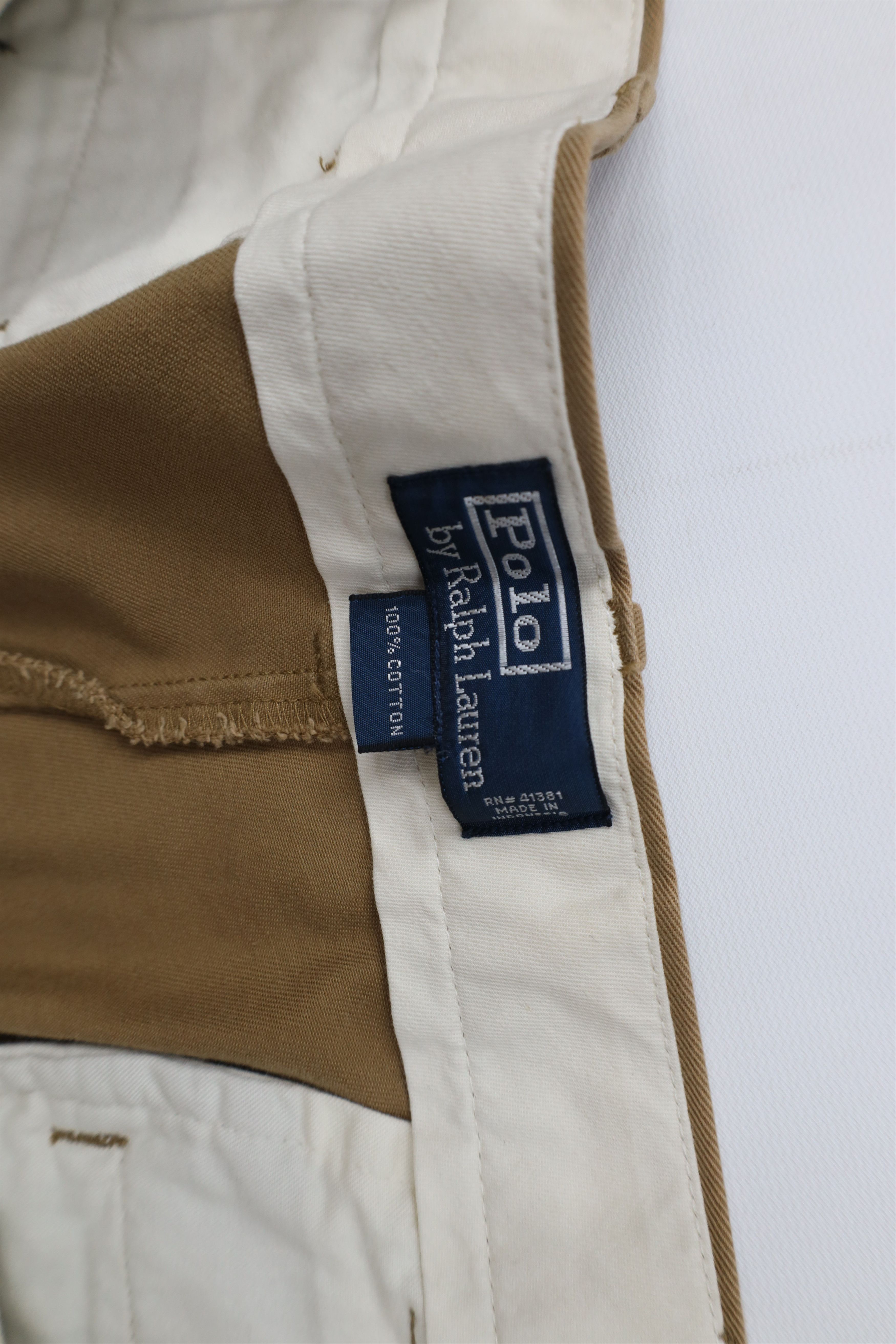 Ralph Lauren Vintage 90s Ralph Lauren Wide Leg Chino Pants Trousers Khaki Size US 36 / EU 52 - 7 Thumbnail