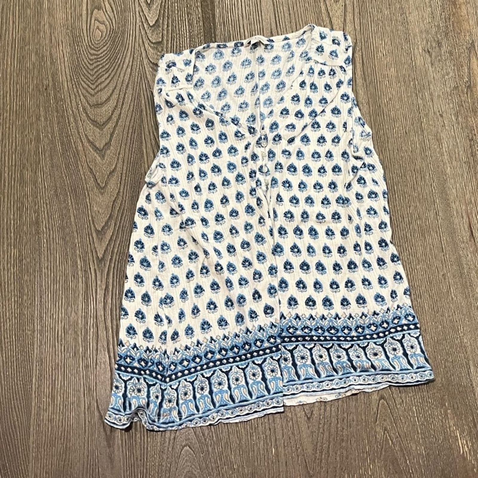 Lucky Brand Lucky Brand Womens Tunic Tank Top Blouse Patterned Size M Size M / US 6-8 / IT 42-44 - 1 Thumbnail