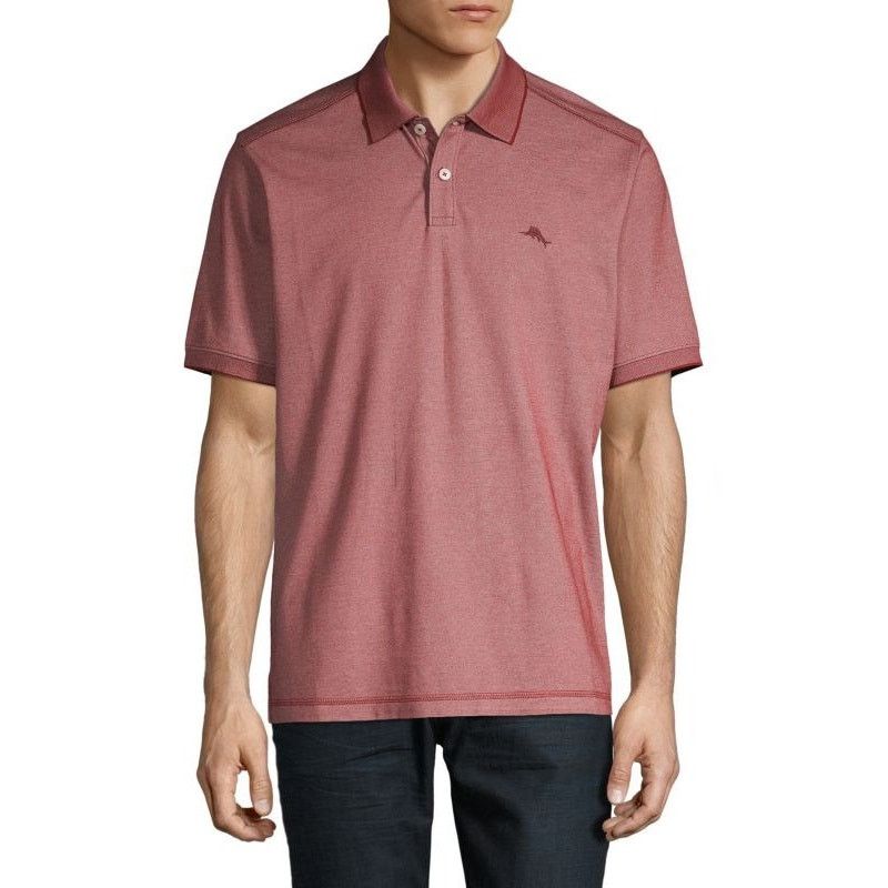 Tommy Bahama Tommy Bahama Supima Cotton Pique Polo Shirt Red Mens 3XL Size US XXL / EU 58 / 5 - 8 Thumbnail