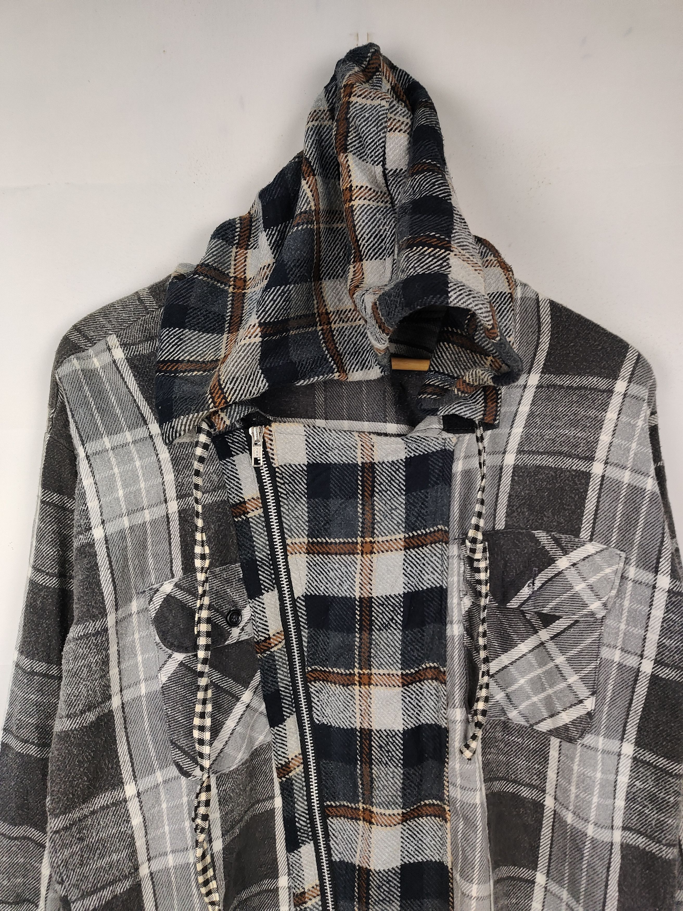 Other deconstructed hooded flannel shirt with asymmetrical design Size US M / EU 48-50 / 2 - 2 Thumbnail