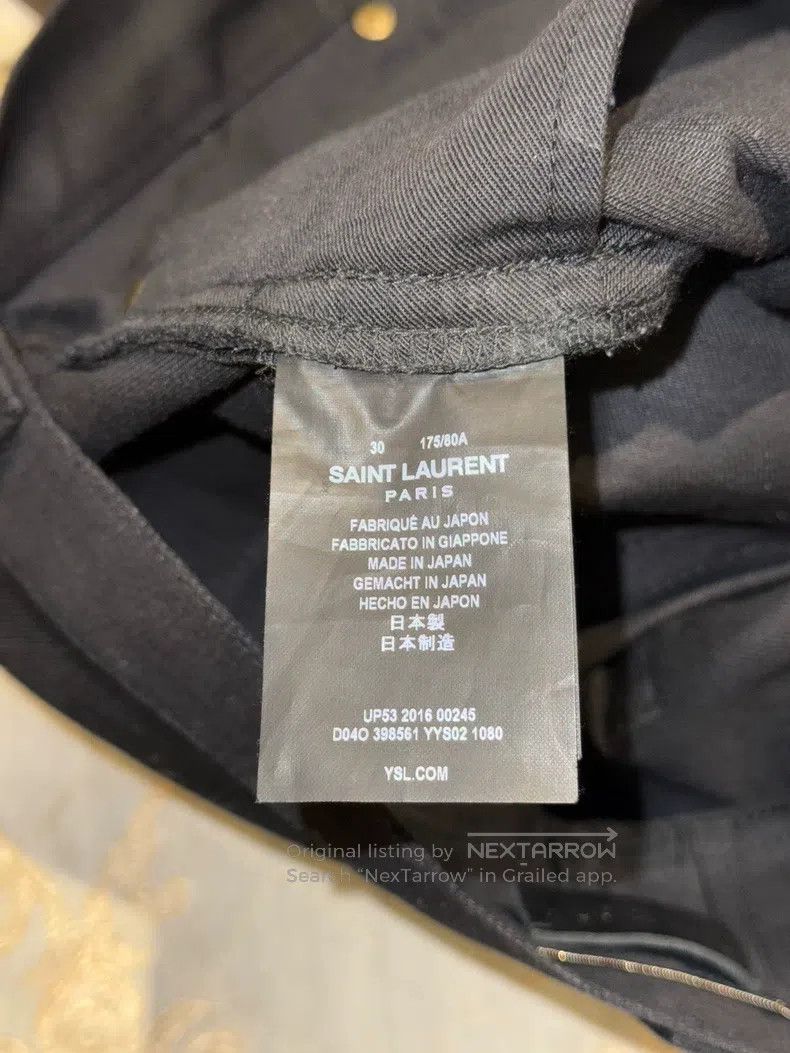 Saint Laurent Paris Saint Laurent Paris Black One-Blade Cut Denim Pants Size US 30 / EU 46 - 7 Thumbnail