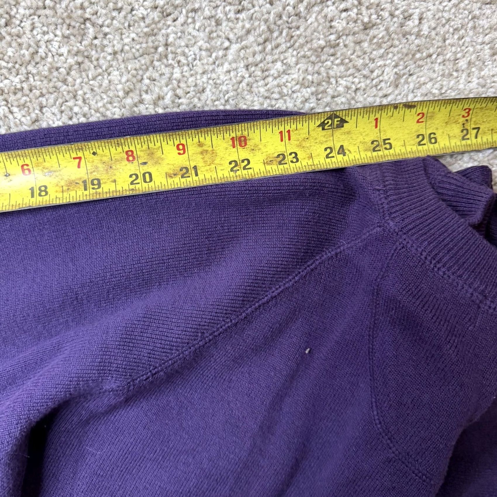 Eddie Bauer VINTAGE Eddie Bauer Sweater Womens Medium Purple Crew Neck Pocket Tight-Knit Size M / US 6-8 / IT 42-44 - 7 Thumbnail