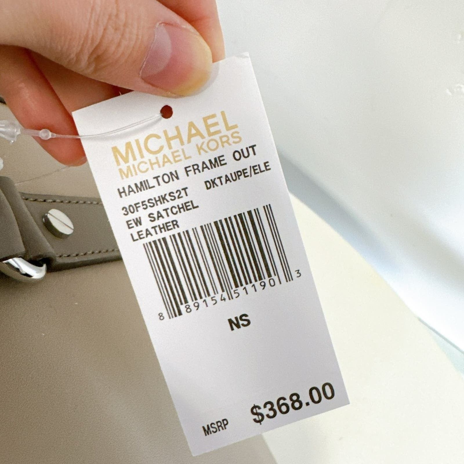 Michael Kors Michael Kors 30F5SHKS2T Hamilton Out Leather Satchel IN Dar Size ONE SIZE - 6 Thumbnail