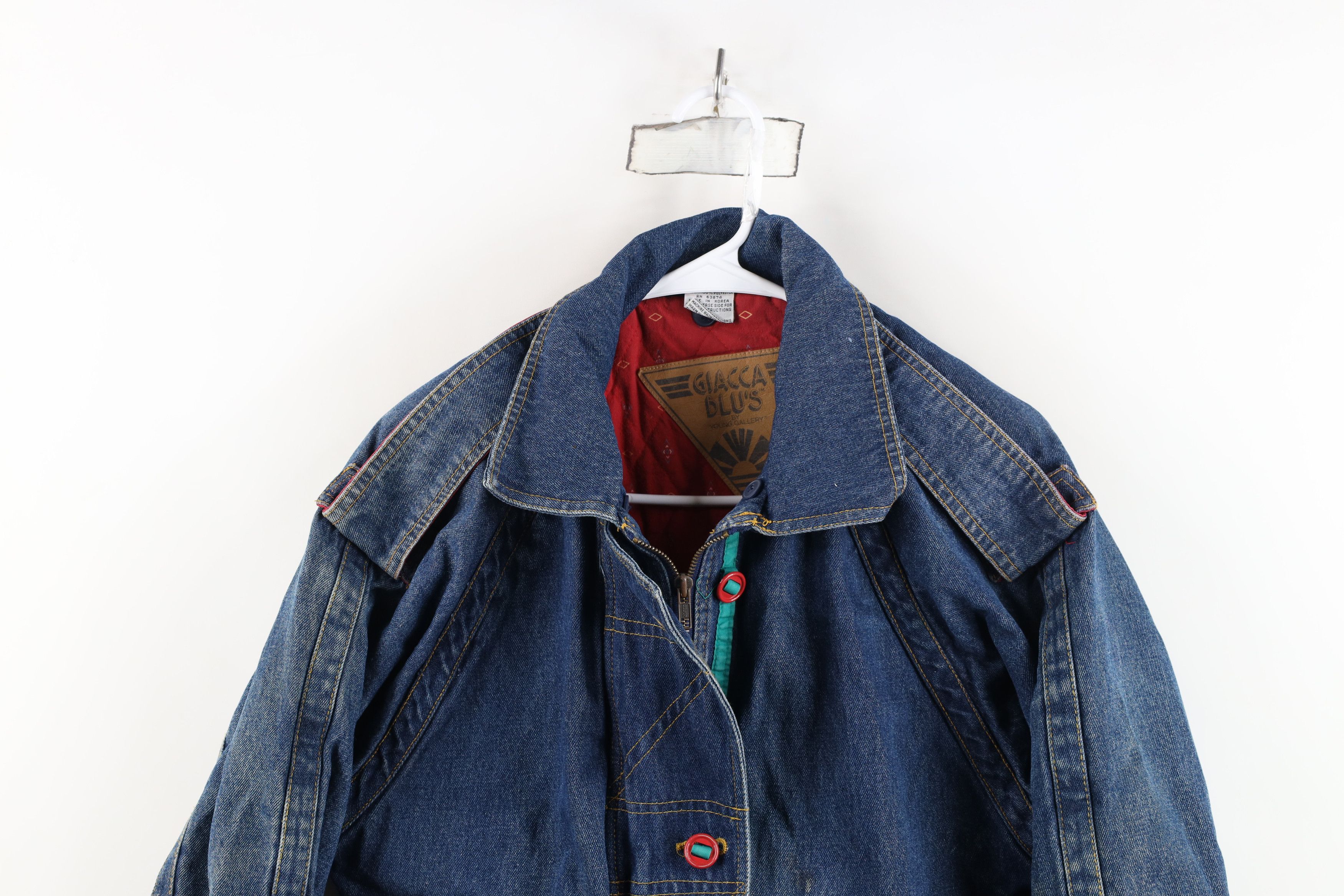 Vintage Vintage 80s 90s Streetwear Flannel Lined Denim Jean Jacket Size L / US 10 / IT 46 - 2 Thumbnail
