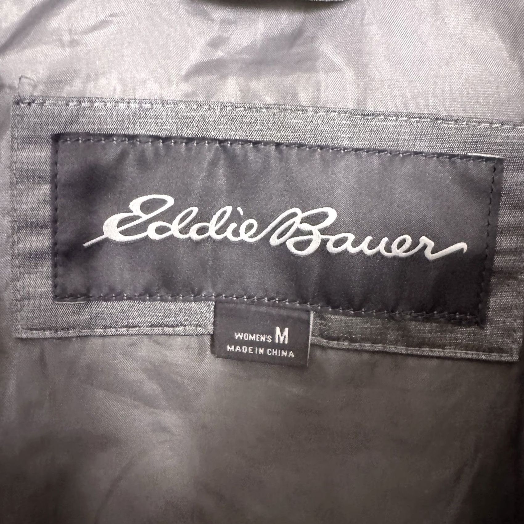Eddie Bauer Eddie Bauer Down Jacket Womens M EB650 Fur Hooded Parka Quilted Puffer Nylon Silver Long Sleeve Zip Size M / US 6-8 / IT 42-44 - 7 Thumbnail