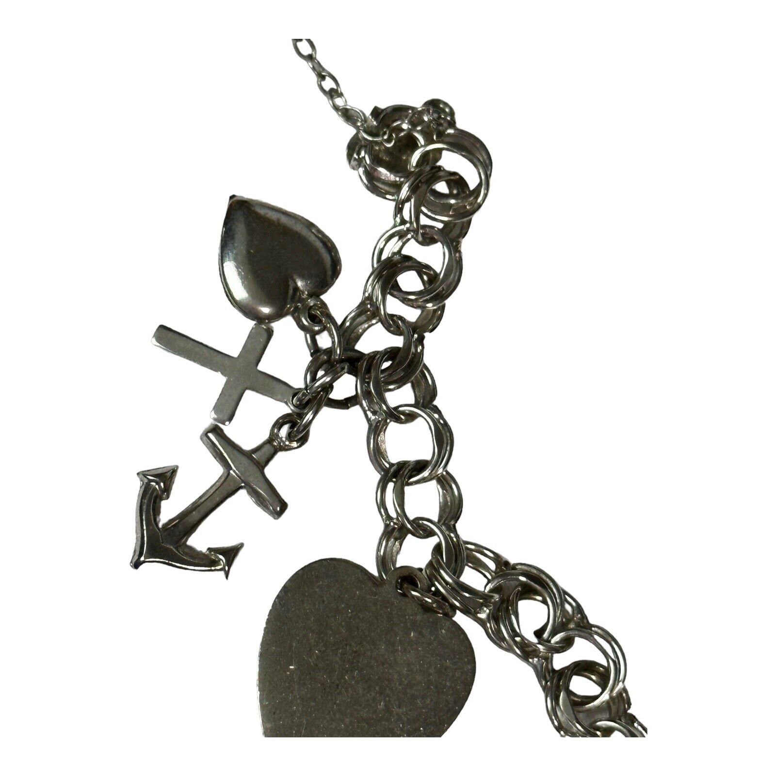 Vintage Vintage Forstner Charm Bracelet With Heart & Cross Charms An Size ONE SIZE - 18 Thumbnail