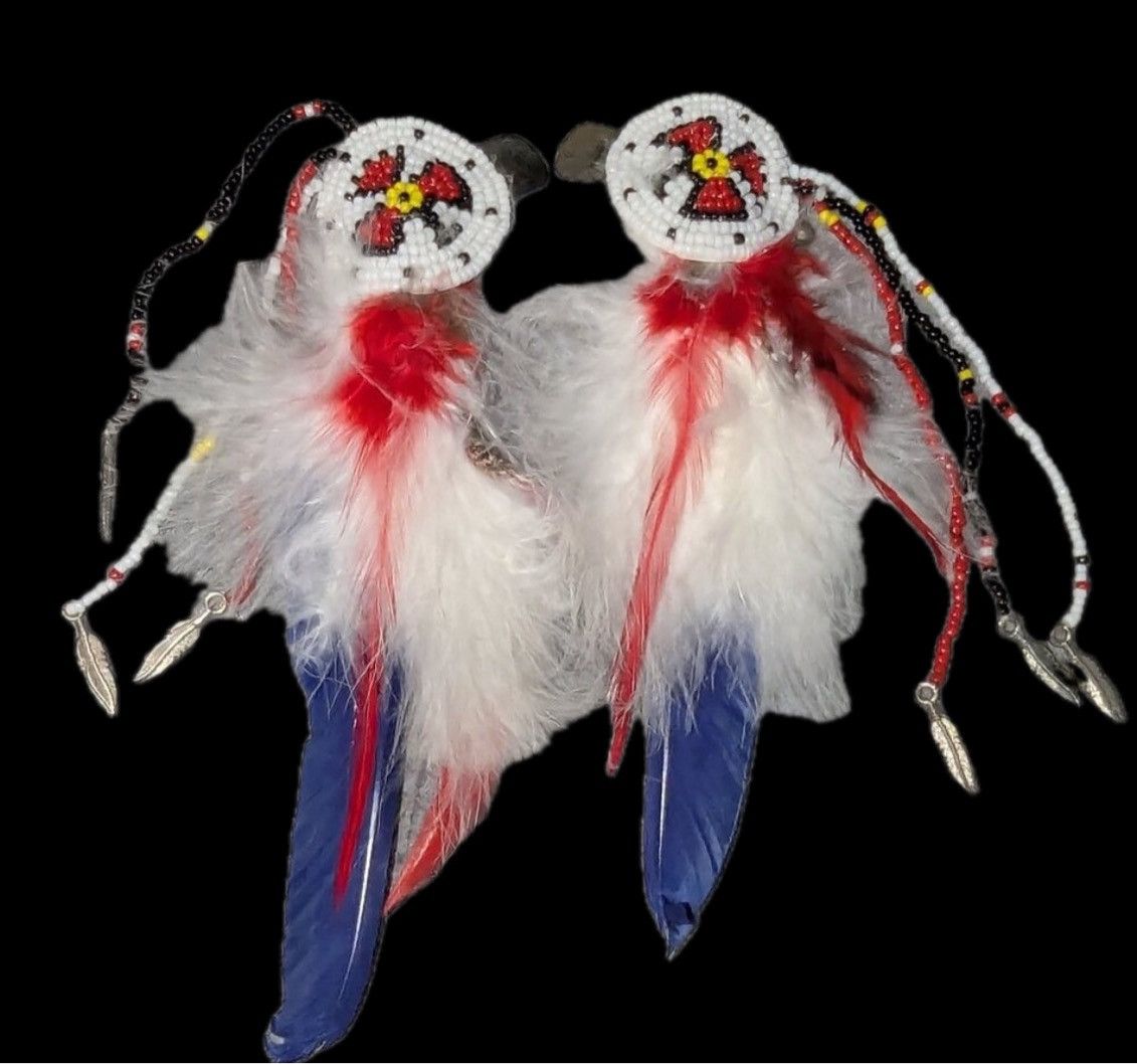 Vintage Vintage 70’s Custom Native American Hair Clip Set Size ONE SIZE - 1 Thumbnail