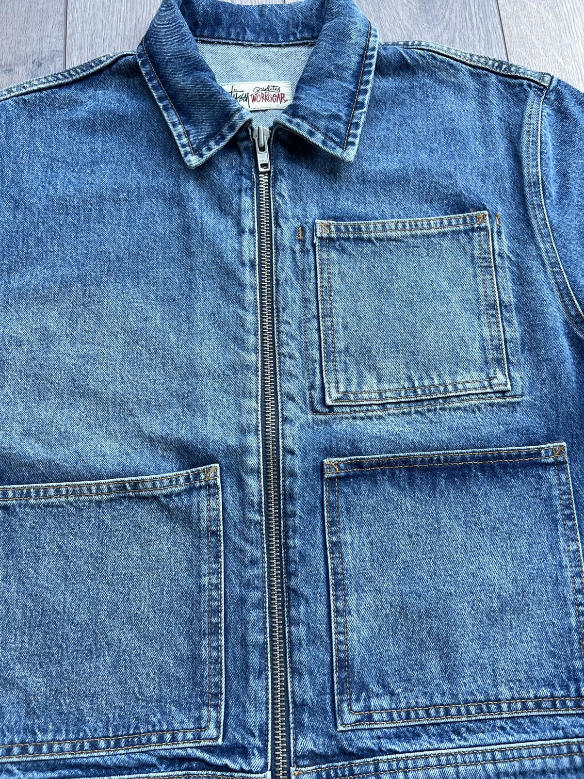 Stussy *UNRELEASED SAMPLE* Stussy Denim Zip Work Jacket Size US M / EU 48-50 / 2 - 6 Thumbnail