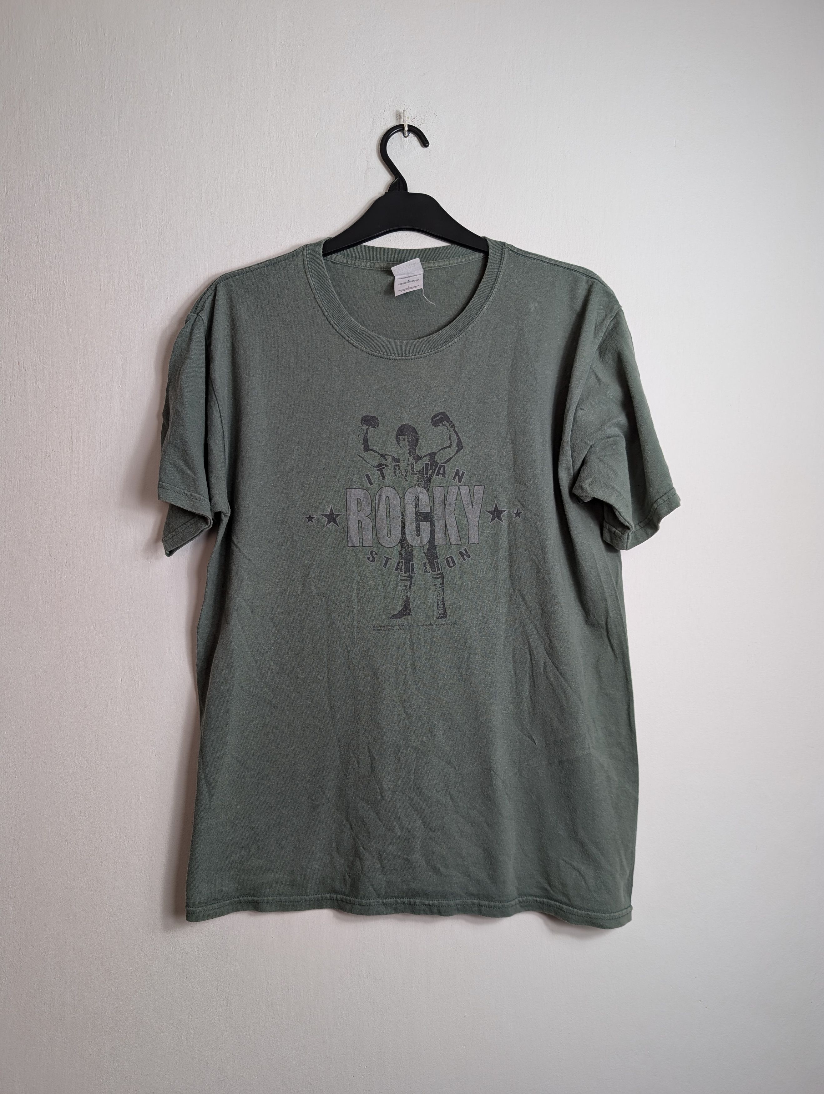 Vintage Rocky Balboa Movie Promo Tee Khaki Retro Y2K Streetwear Size US L / EU 52-54 / 3 - 1 Thumbnail