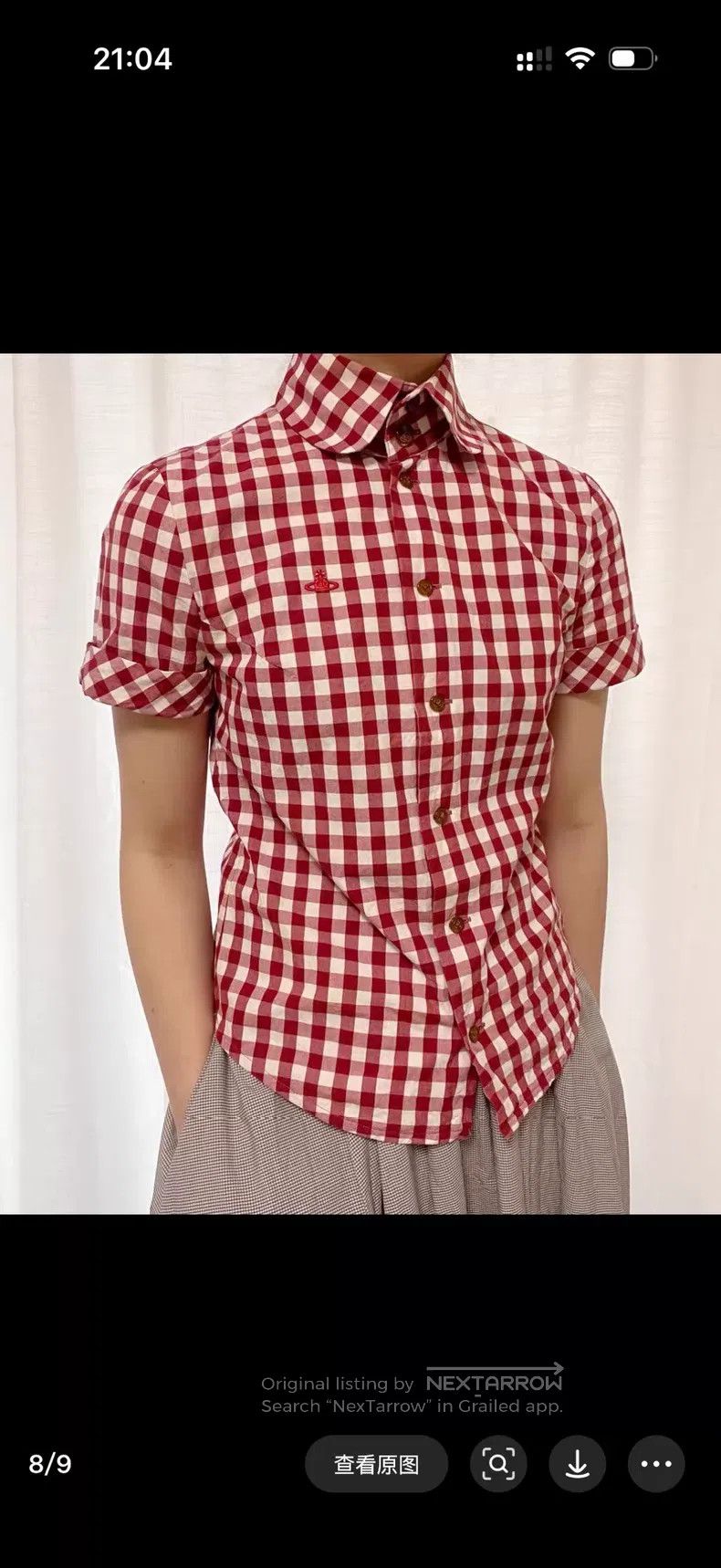 Vivienne Westwood Vivienne Westwood Red and white plaid Peter Pan collar sho Size S / US 4 / IT 40 - 5 Thumbnail