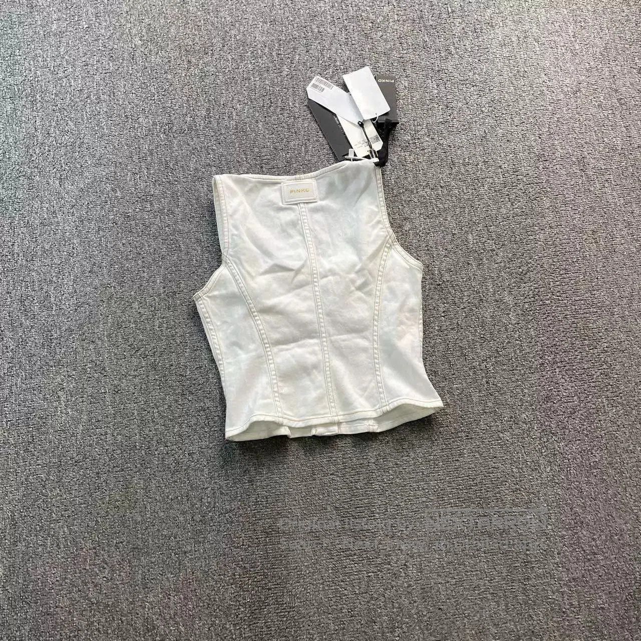 Pinko PINKO White Denim Vest. Size S / US 4 / IT 40 - 1 Thumbnail