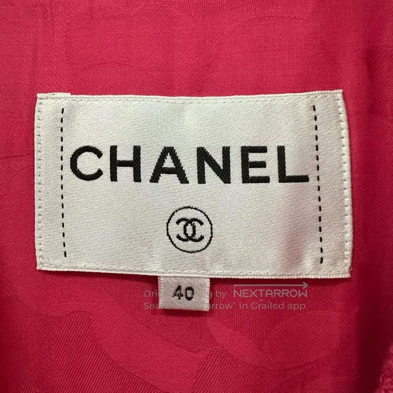 Chanel Chanel Pink Cotton Midi Coat for Women . Size L / US 10 / IT 46 - 4 Thumbnail