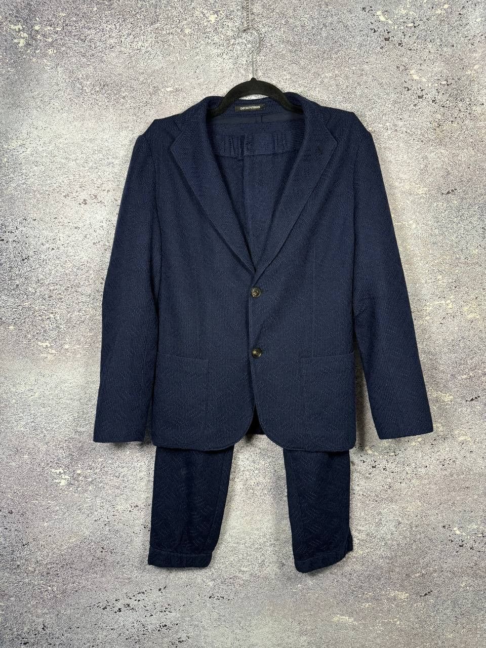 Emporio Armani Emporio Armani Women's Blue Double Knit Lana Wool Suits Size M / US 6-8 / IT 42-44 - 1 Thumbnail