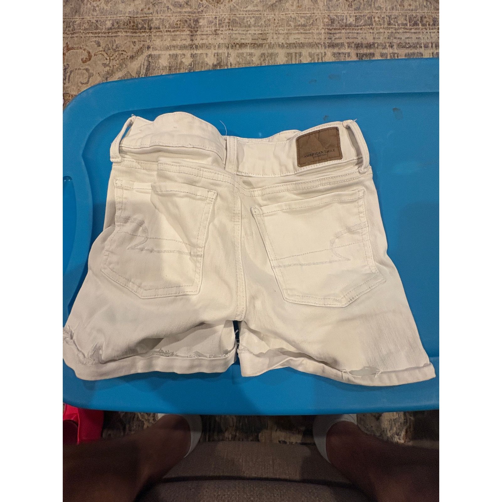 American Eagle Outfitters American Eagle Outfitters White Denim Shorts Women’s Size 00 Size 24" / US 00 / IT 34 - 6 Thumbnail
