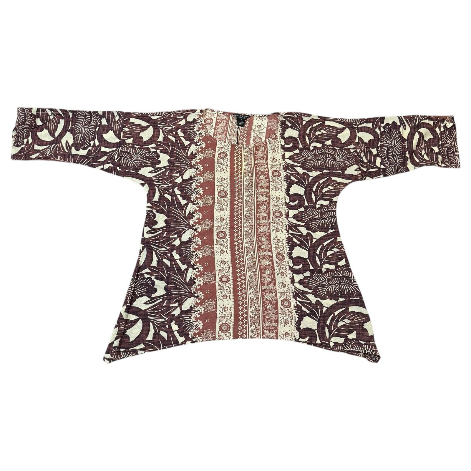 Other NEW Citron Santa Monica Tunic Top Silk Pattern Print Medium Size M / US 6-8 / IT 42-44 - 5 Thumbnail