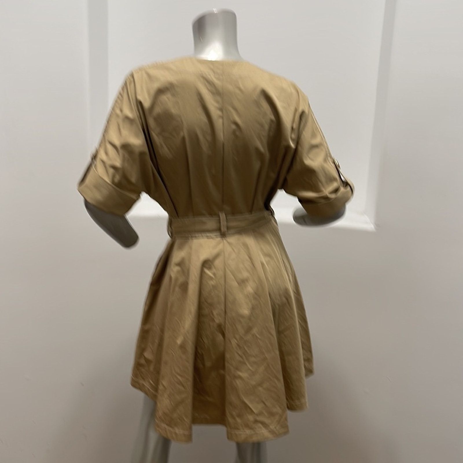 Badgley Mischka Badgley Mischka Belted Khaki Jacket Dress 3/4 Sleeve Size 6 Size M / US 6-8 / IT 42-44 - 14 Thumbnail