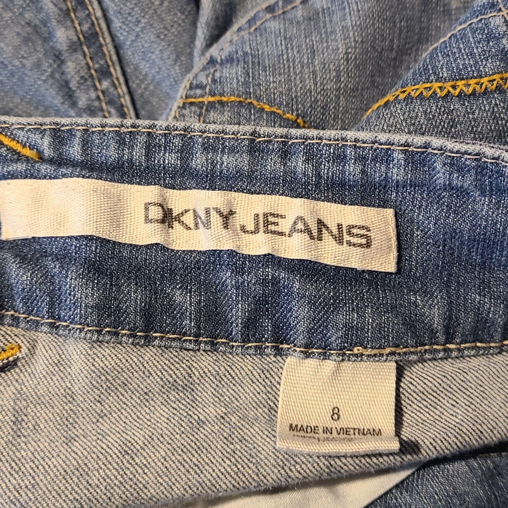 Designer DKNY Jeans Sz 8 Denim Bermuda Shorts Size 30" / US 8 / IT 44 - 6 Thumbnail