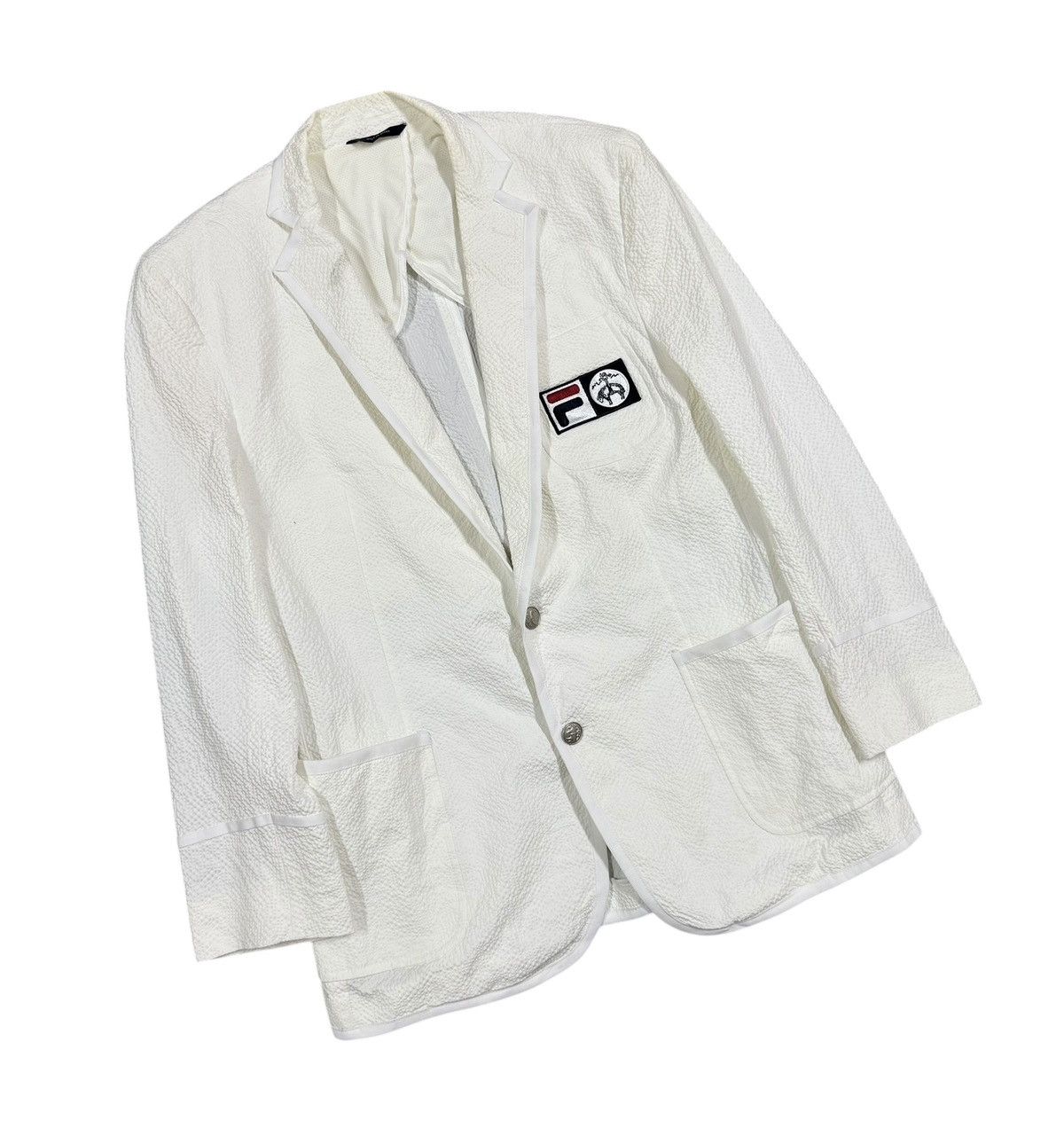 Brooks Brothers Fila X Brooks Brothers Seesucker Blazer Jacket Size 44R - 6 Thumbnail