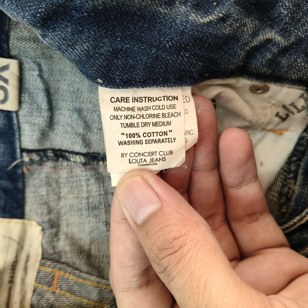 Japanese Brand Vintage Japanese Lolita Jeans Mud Wash Distressed Denim Size US 28 / EU 44 - 23 Thumbnail
