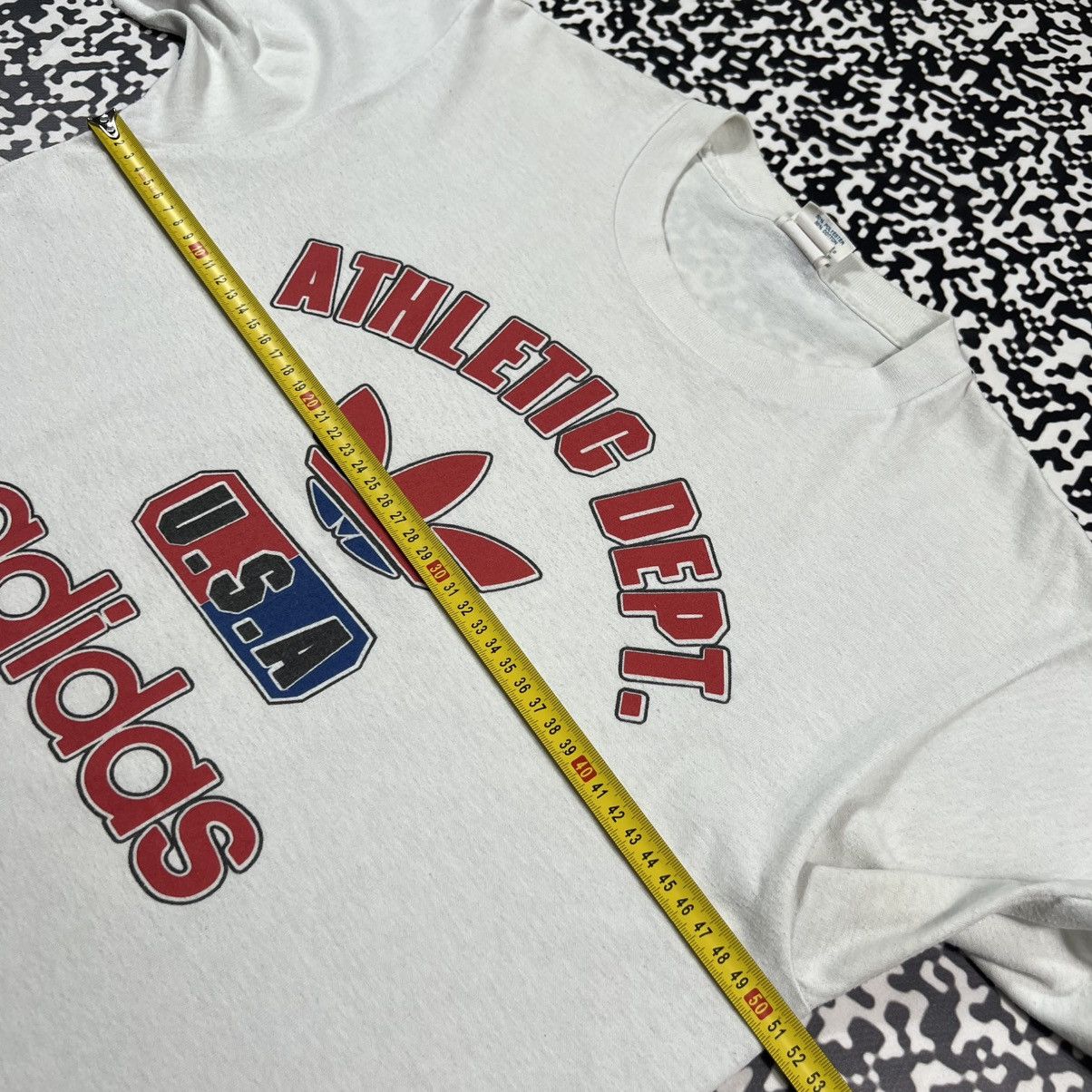 Adidas Vintage 90s Adidas USA Athletic Dept Retro Sport T-shirt Size US M / EU 48-50 / 2 - 12 Thumbnail