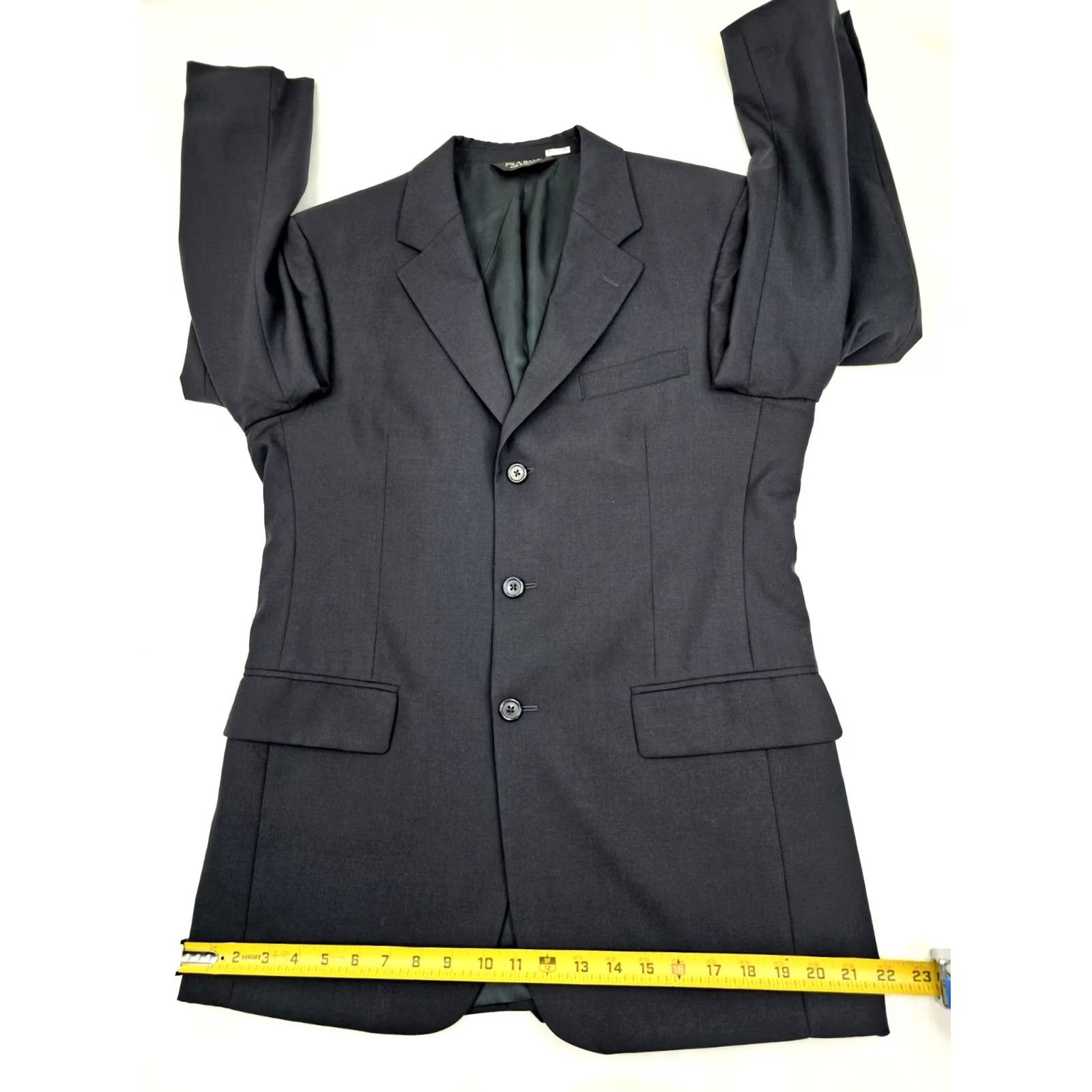 Jos. A. Bank Jos. A. Bank Blazer Shirt? 100% Wool Black Three-Button Notch Lapel Regular Fit Men 39R Jacket Size 40R - 7 Thumbnail