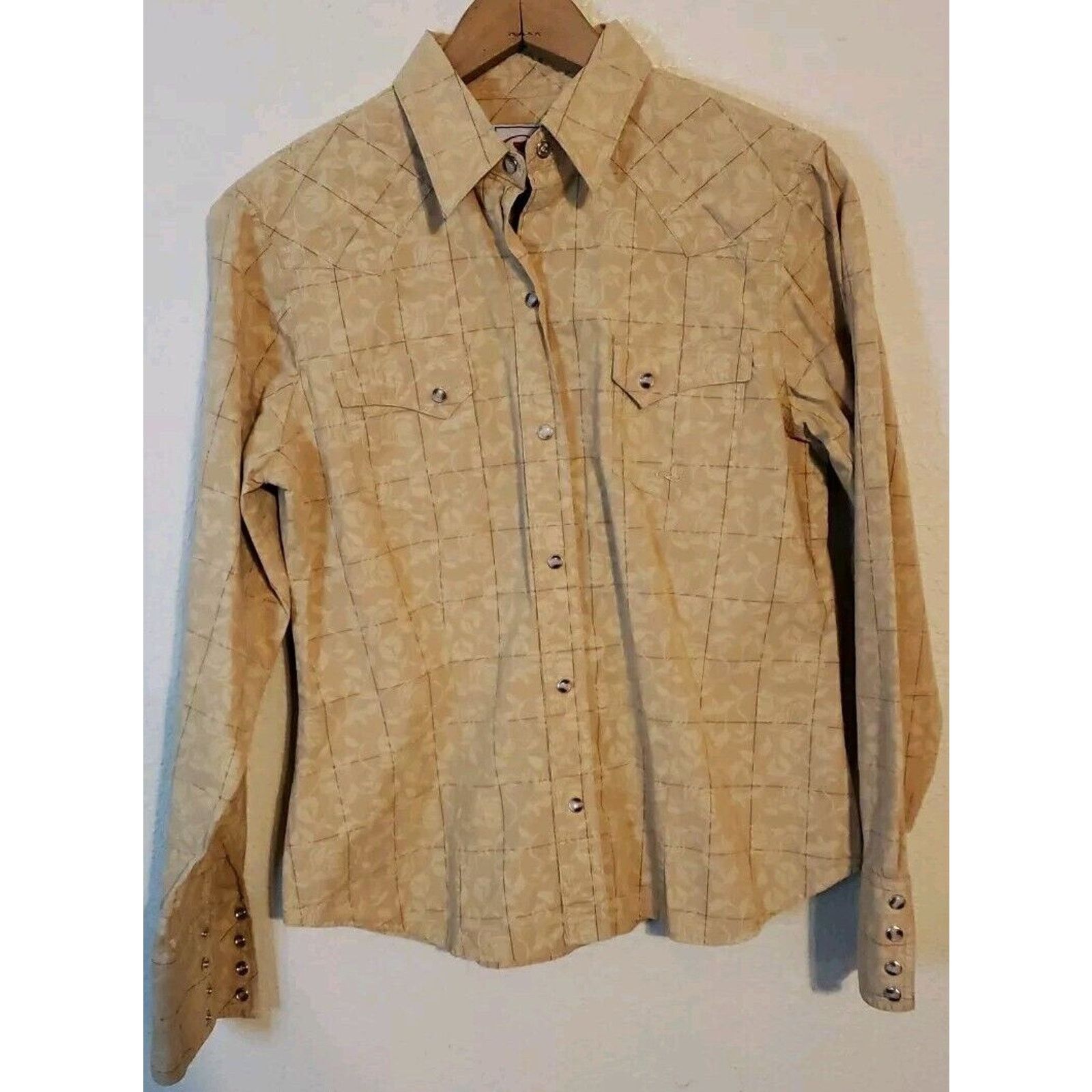 Roper Roper Womens Medium Western PearlSnap Shirt Floral Vines Size M / US 6-8 / IT 42-44 - 1 Thumbnail