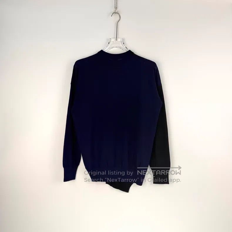Loewe Loewe Black and blue embroidered logo irregular hem wool c Size XS / US 0-2 / IT 36-38 - 4 Thumbnail