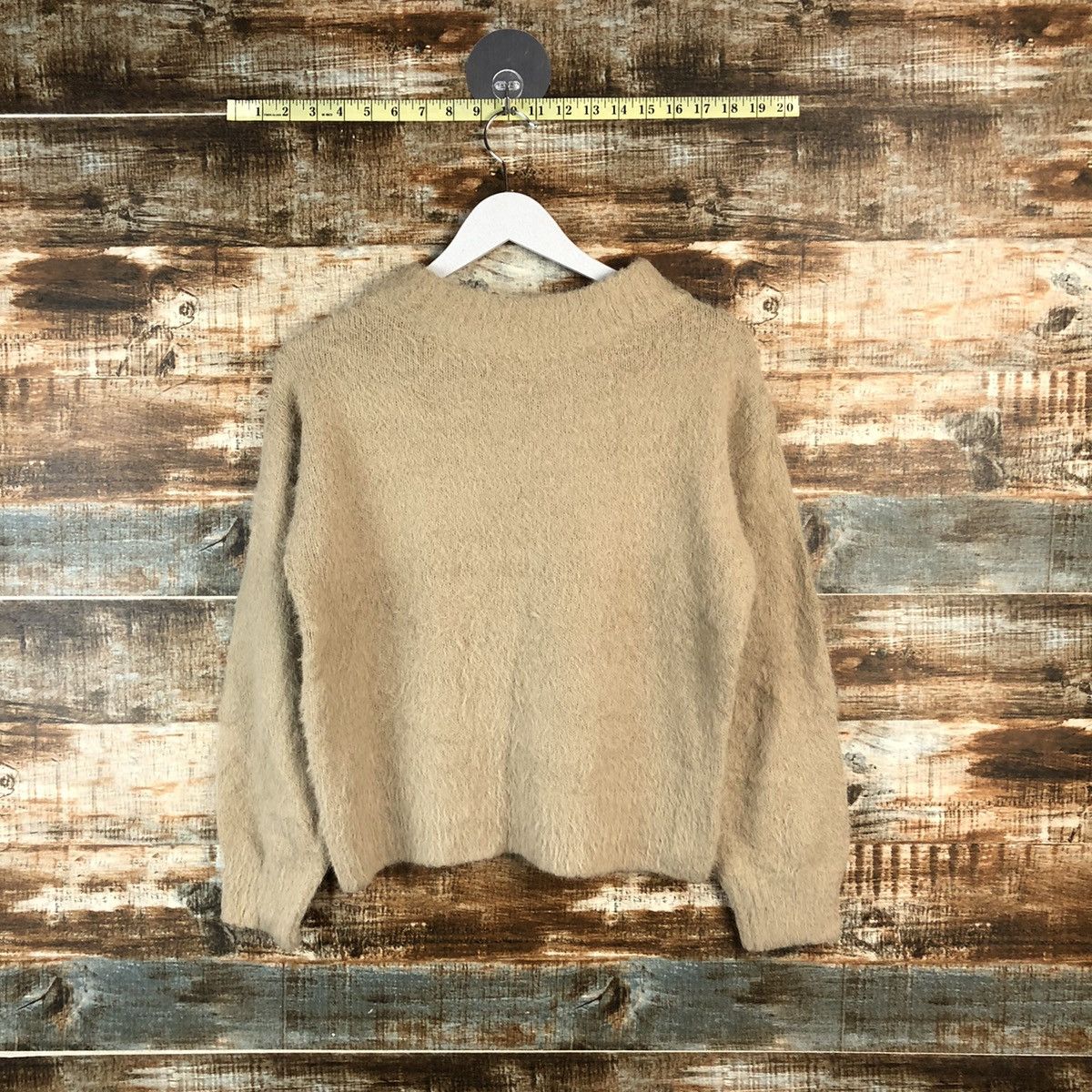 Homespun Knitwear DL Earth Music Econology fur shaggy Mohair Knitwear #C422 Size S / US 4 / IT 40 - 1 Thumbnail