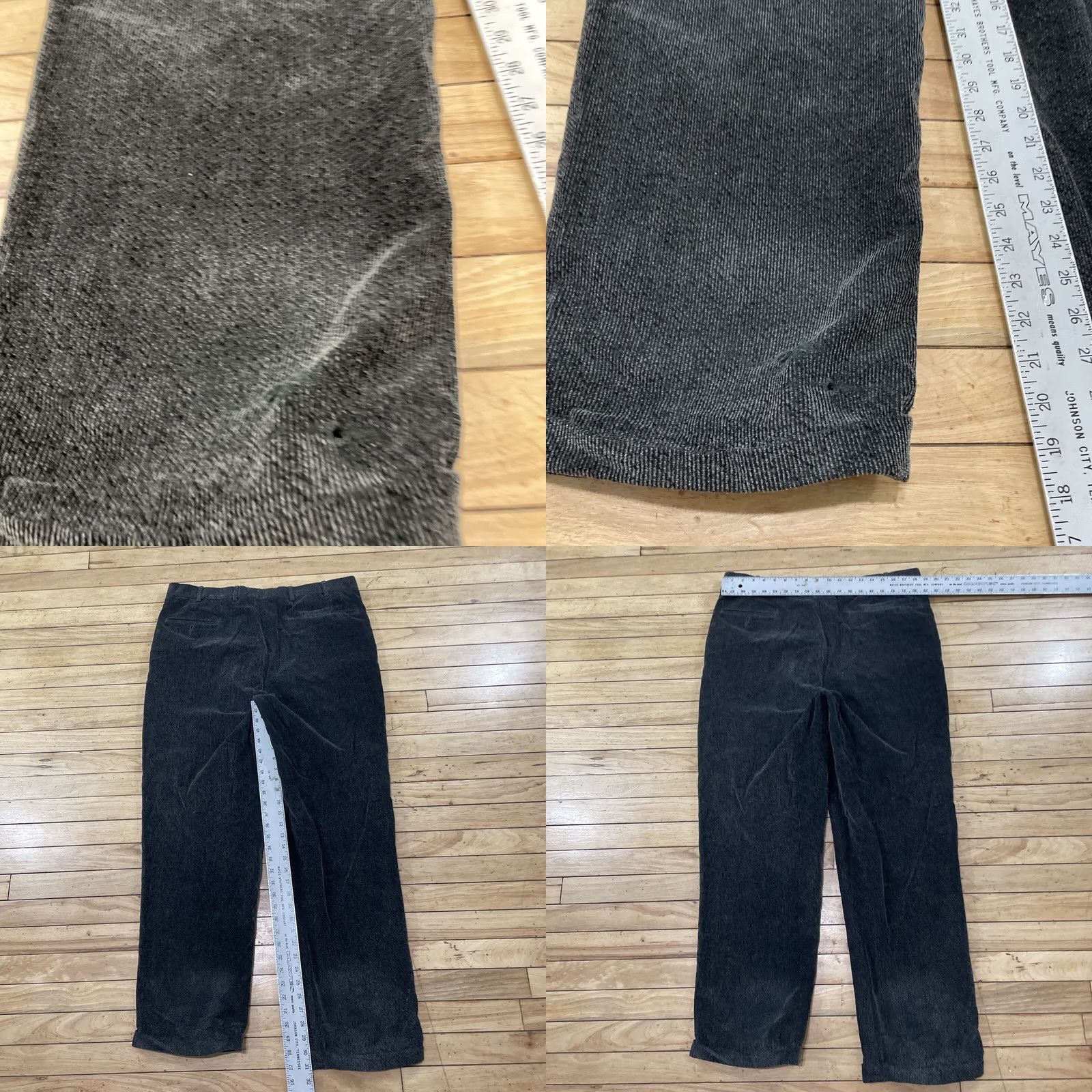 Vintage VINTAGE LINEA NATURALE Pleated Corduroy Pants Men 36x32 Charcoal Gray 90s Wale Jeans Pants Mens Size US 36 / EU 52 - 10 Thumbnail