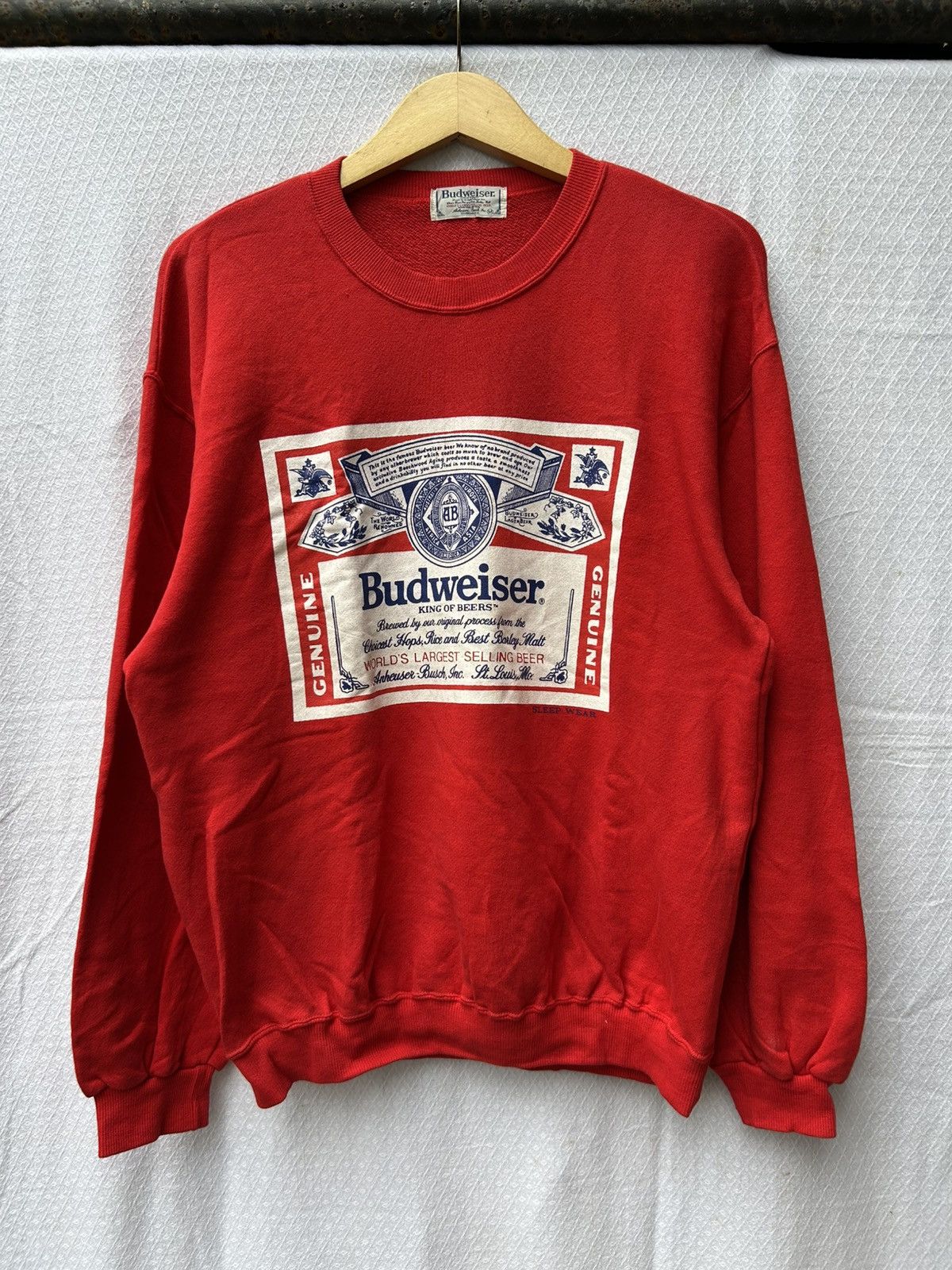 Budweiser × Other × Vintage 90s Vintage Budweiser King of Beers SweatShirt Size US L / EU 52-54 / 3 - 1 Thumbnail