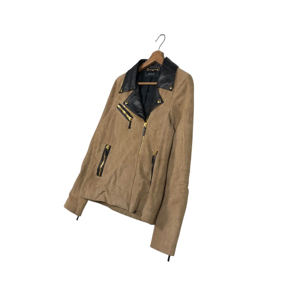 Gucci 🔥ARCHIVE PIG SKINS BIKER LEATHER JACKET GUCCI DOUBLE COLLAR Size US M / EU 48-50 / 2 - 4 Thumbnail