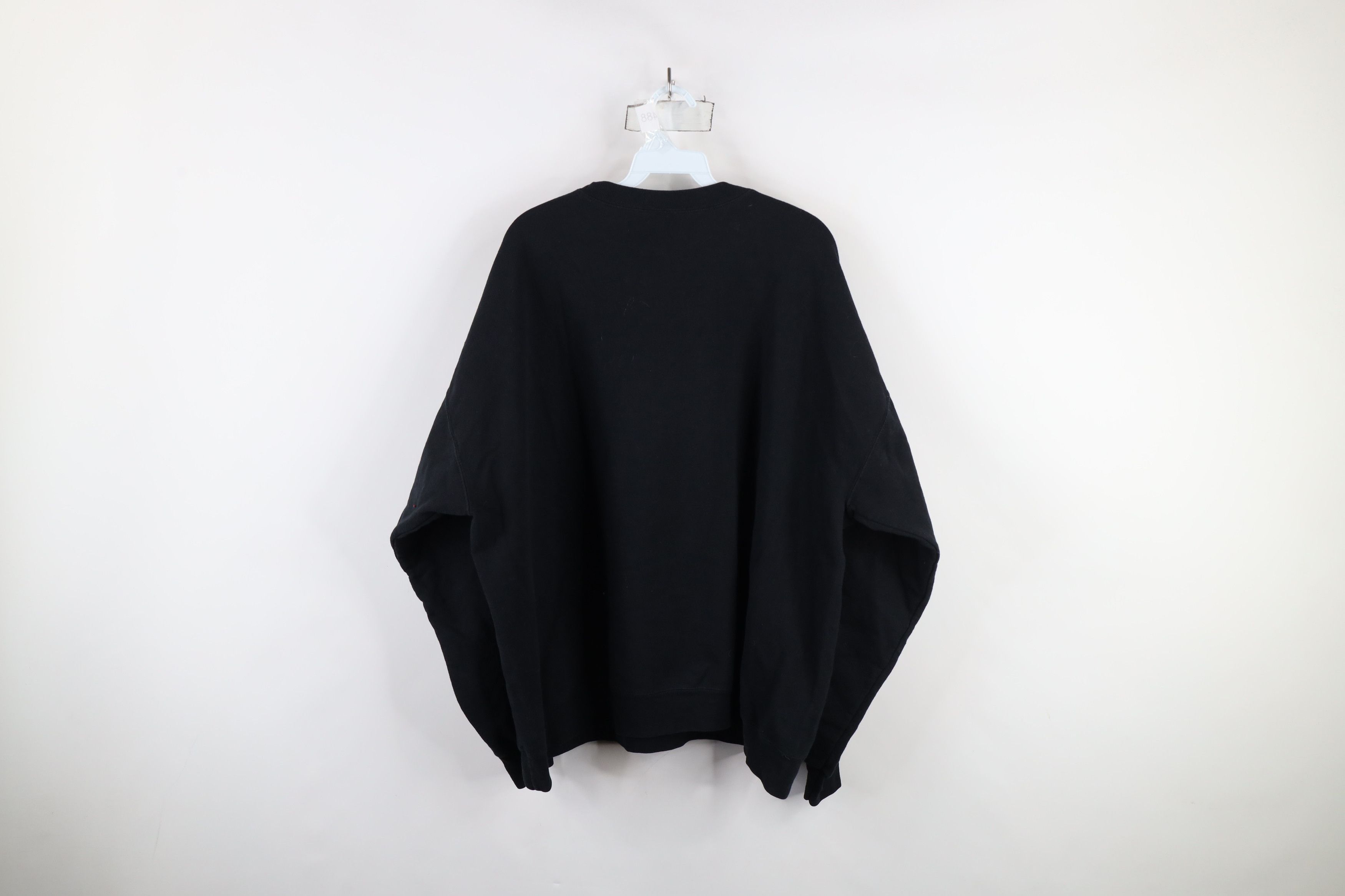 Vintage Vintage 90s Streetwear Faded Blank Crewneck Sweatshirt Black Size US XXL / EU 58 / 5 - 7 Thumbnail