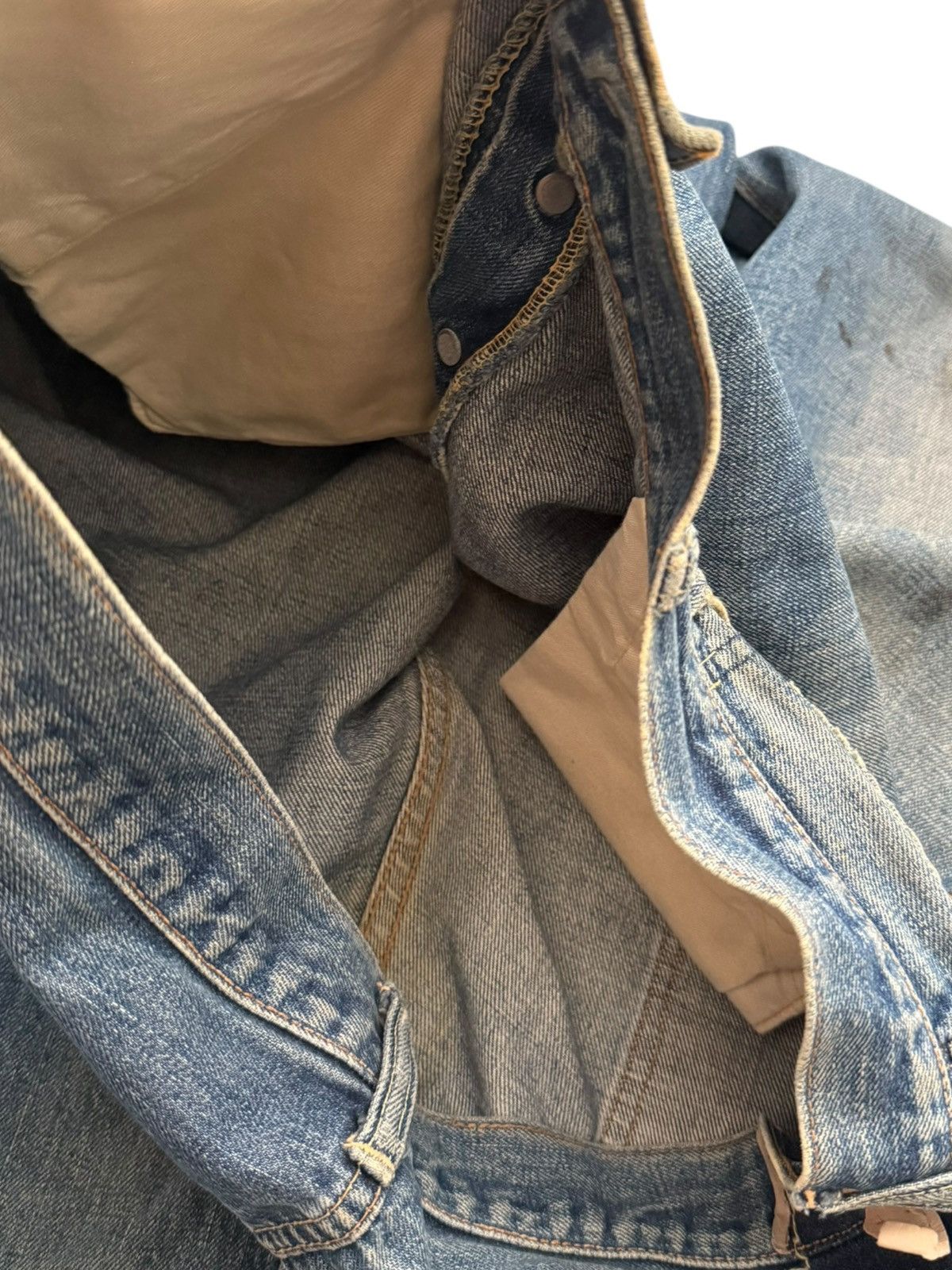 Levi's RARE OG 1960’s Big E Levi’s 501 Oil Splash Selvedge Denim Size US 38 / EU 54 - 23 Thumbnail