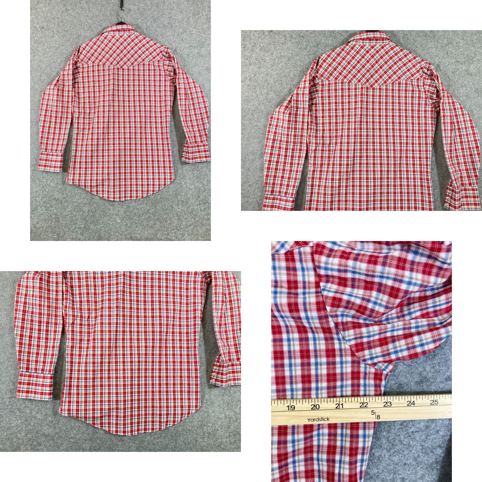 Vintage Ely Cattleman Shirt Mens M Red Blue Plaid Pearl Snap Long Sleeve Pockets Button-Up Western Cowboy Size US M / EU 48-50 / 2 - 8 Thumbnail
