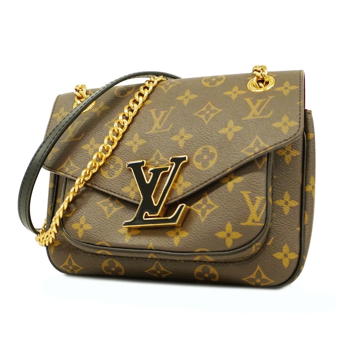 image of Louis Vuitton Shoulder Bag Monogram Passy in Brown, Women's